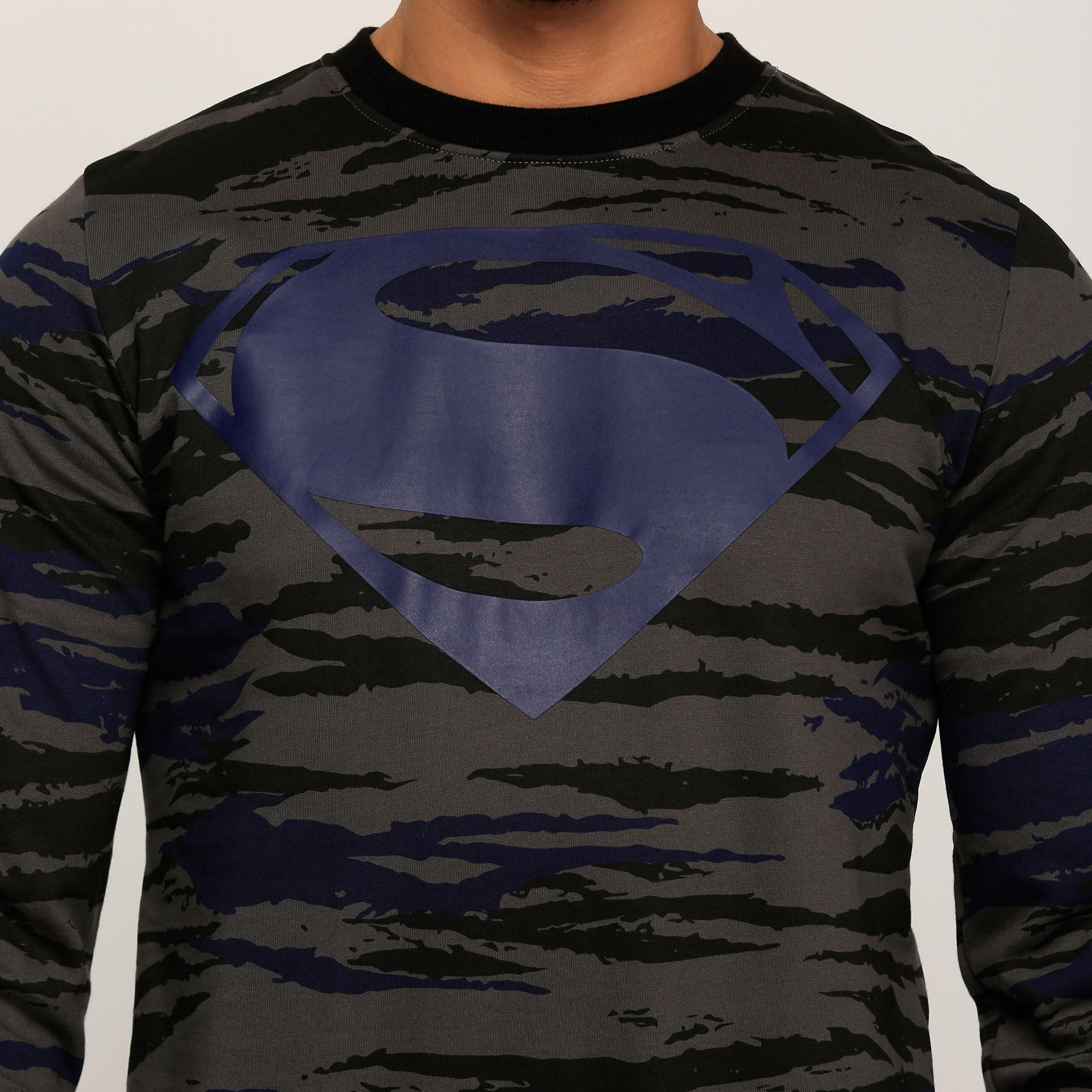 Superman Printed Round Neck Sweatshirt-men-winterwear-hoodiesandsweatshirts-image-4