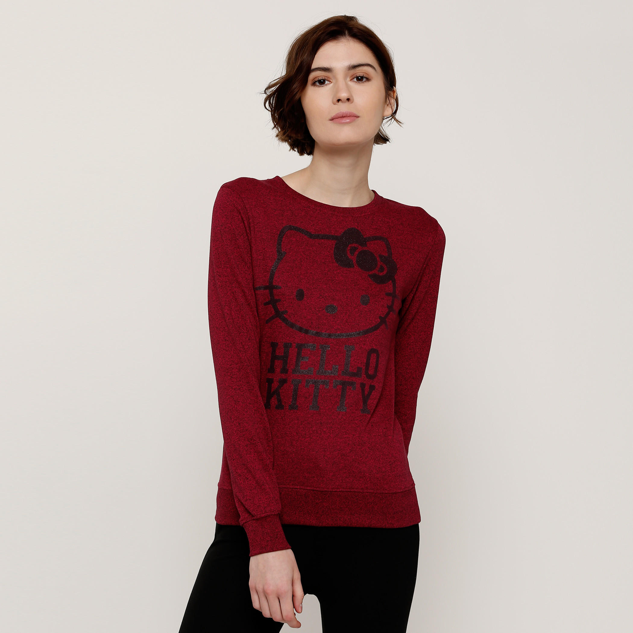 Hello Kitty Printed Sweatshirt with Round Neck and Long Sleeves-women-winterwear-hoodiesandsweatshirts-sweatshirts-image-1
