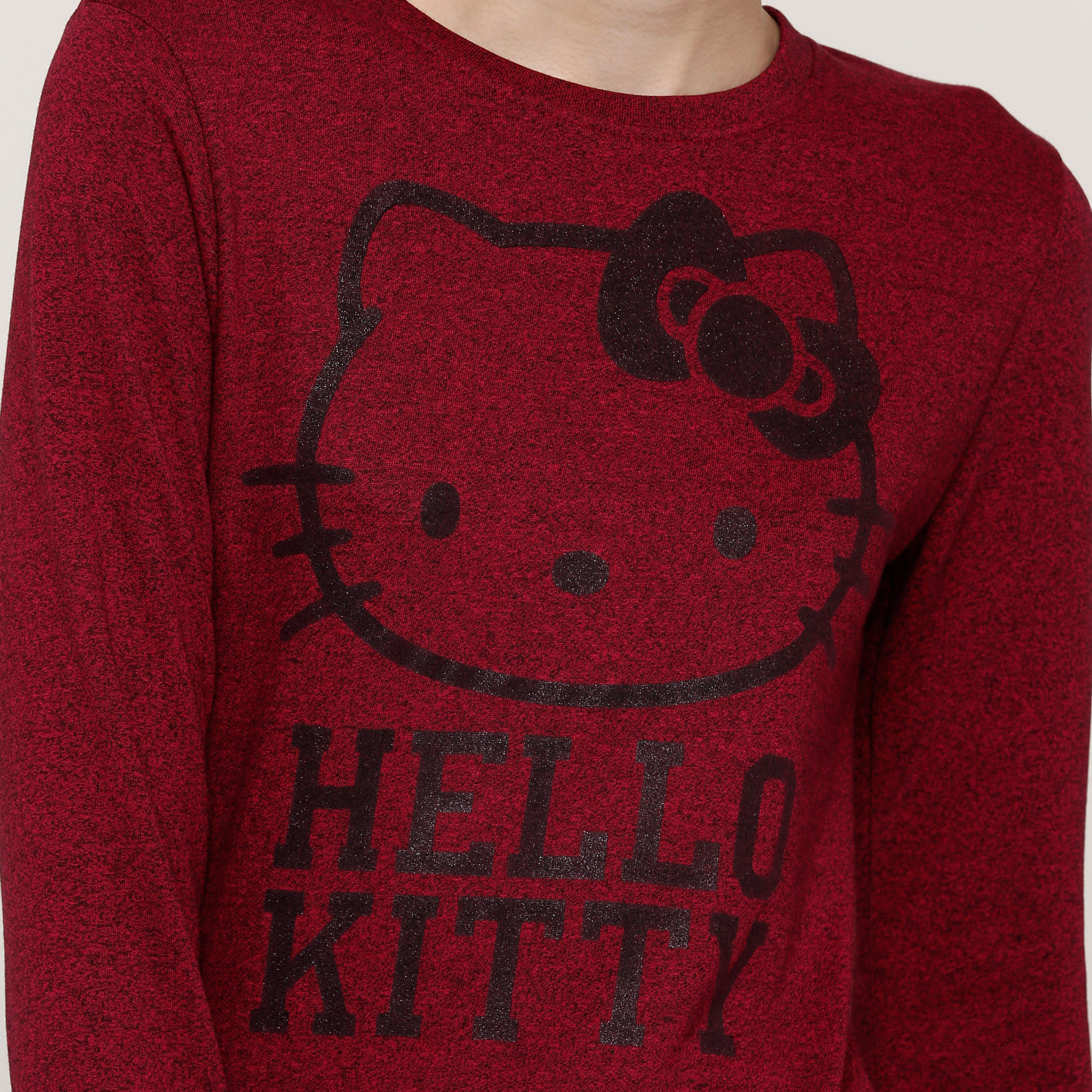 Hello Kitty Printed Sweatshirt with Round Neck and Long Sleeves-women-winterwear-hoodiesandsweatshirts-sweatshirts-image-4