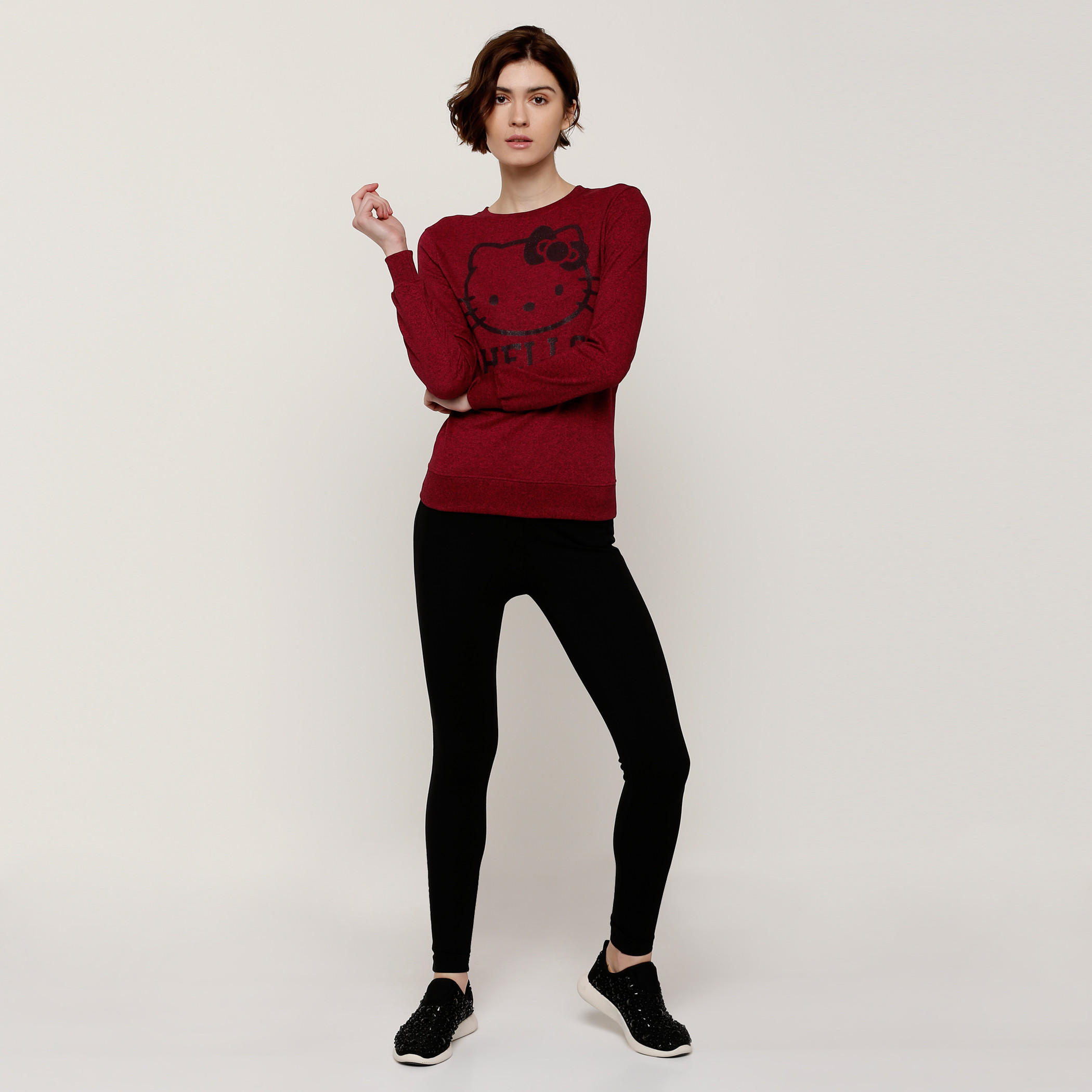 Hello Kitty Printed Sweatshirt with Round Neck and Long Sleeves-women-winterwear-hoodiesandsweatshirts-sweatshirts-image-5