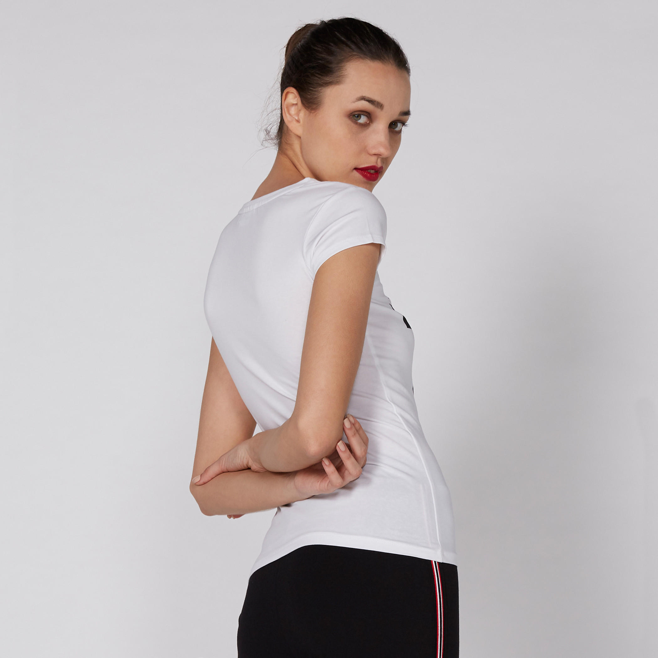 Minnie Mouse Printed T-Shirt with Round Neck and Cap Sleeves-women-clothing-tshirts-image-4