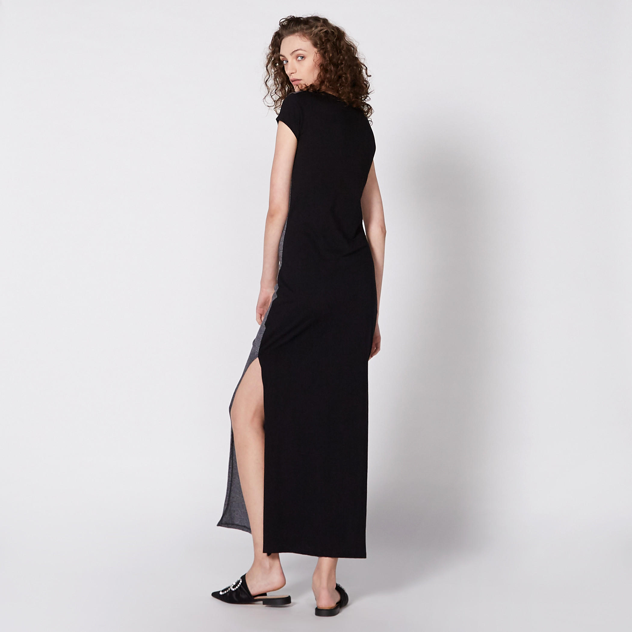 فستان ماكسي بياقة مستديرة وأكمام كاب باتمان-women-clothing-dresses-image-4