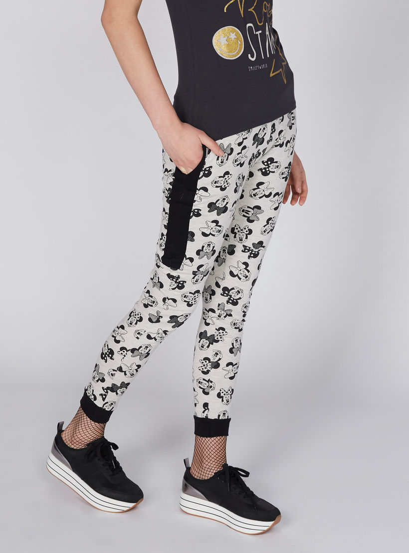 بنطال رياضي بخصر مطّاطي وطبعات ميكي ماوس-women-clothing-bottoms-joggers-image-4