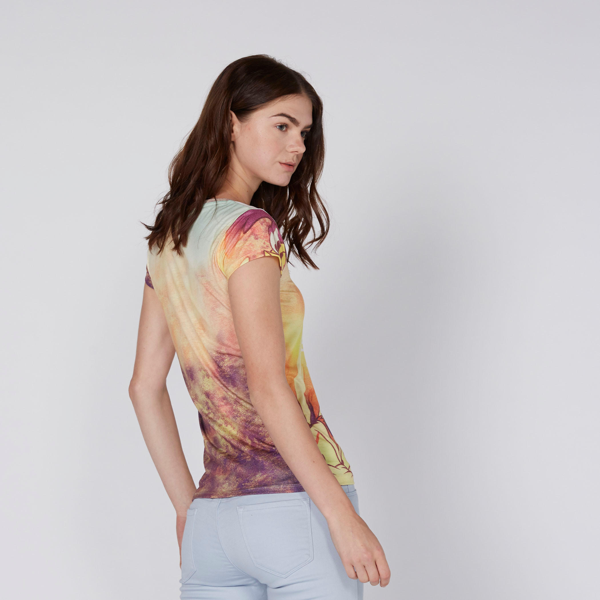 تيشيرت بأكمام كاب وطبعات رود رانر-women-clothing-tshirts-image-2