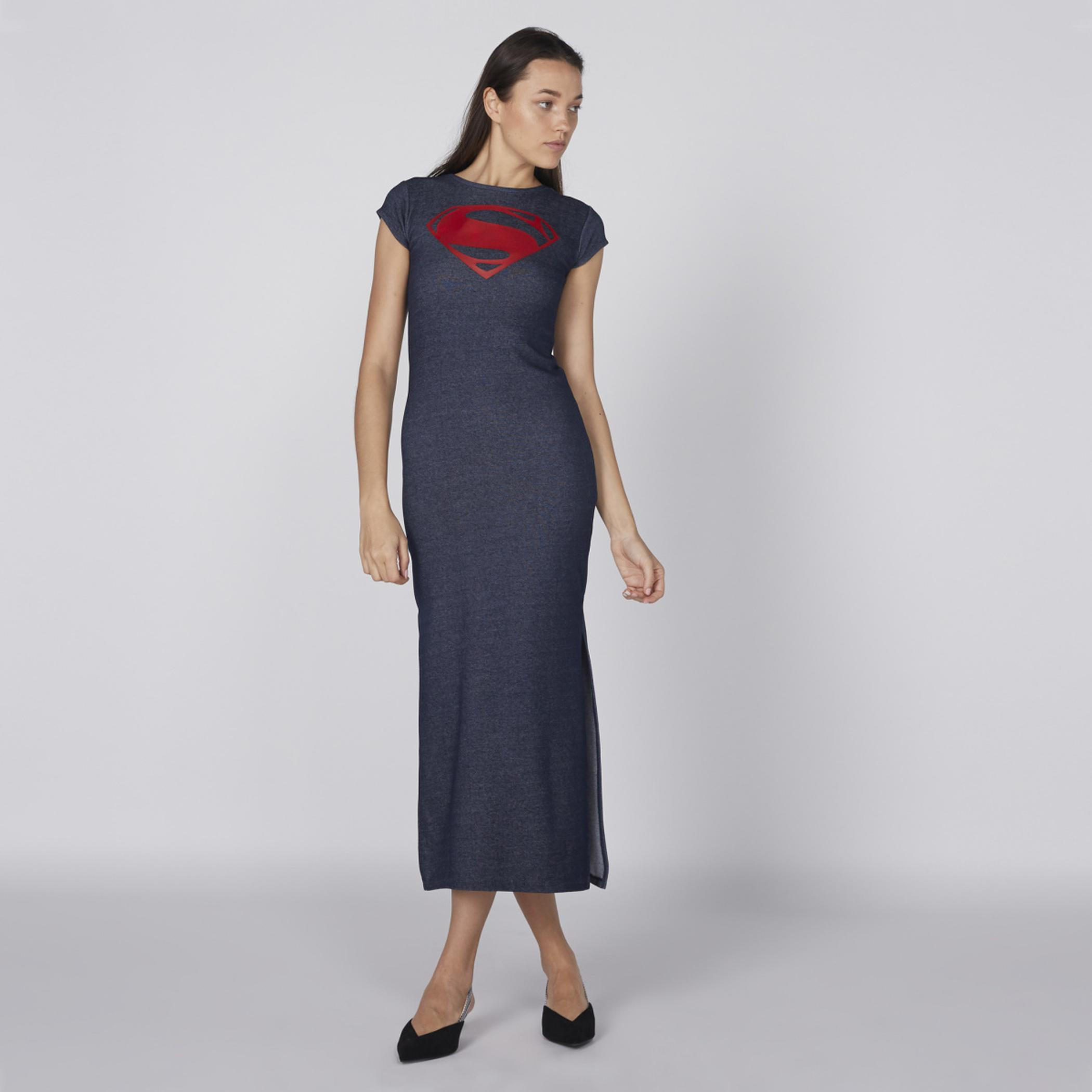 تونيك بياقة مستديرة وأكمام كاب وطبعات سوبرمان-women-clothing-shirtsandblouses-blouses-image-1