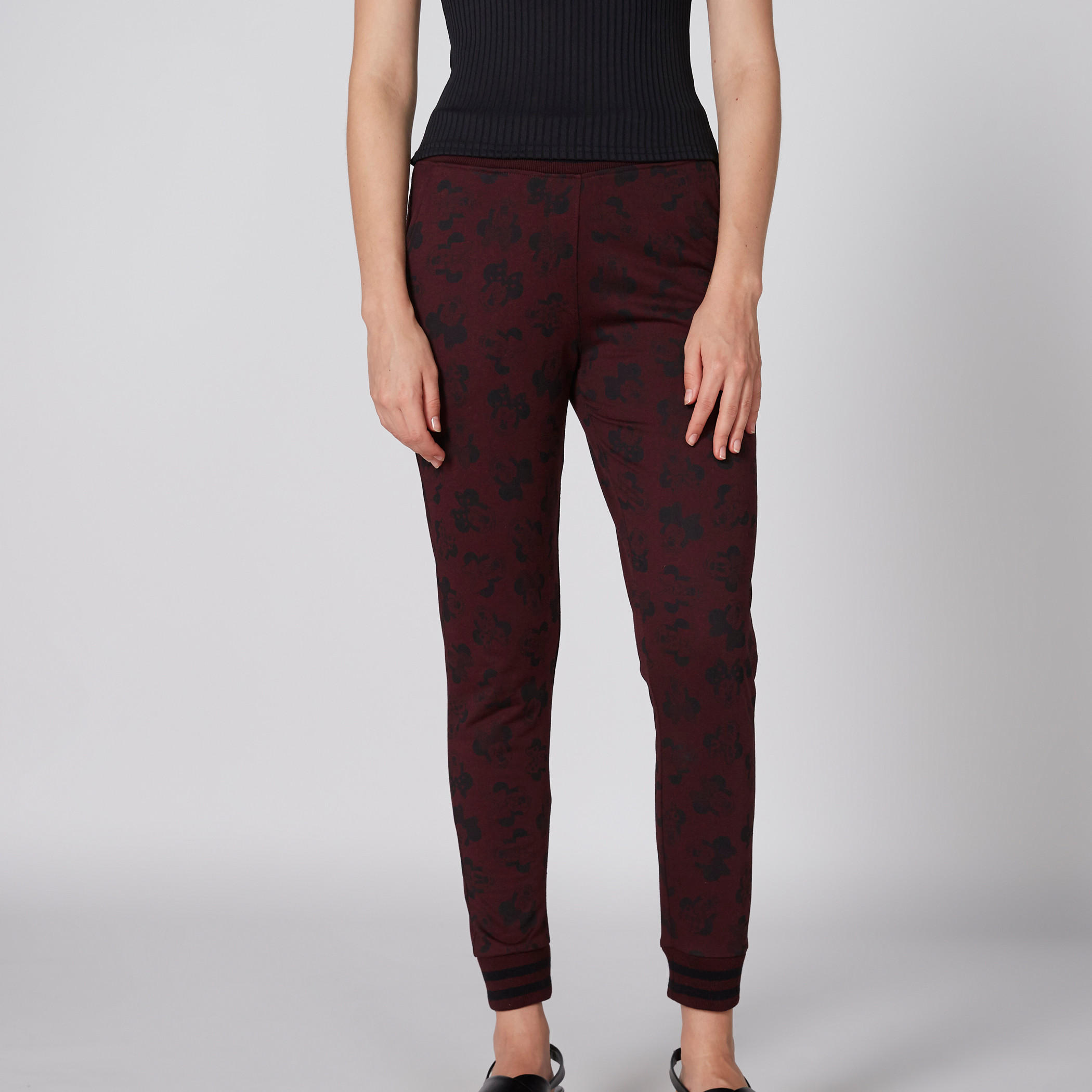 Minnie Mouse Printed Full Length Jog Pants with Pocket Detail-women-clothing-bottoms-joggers-image-4