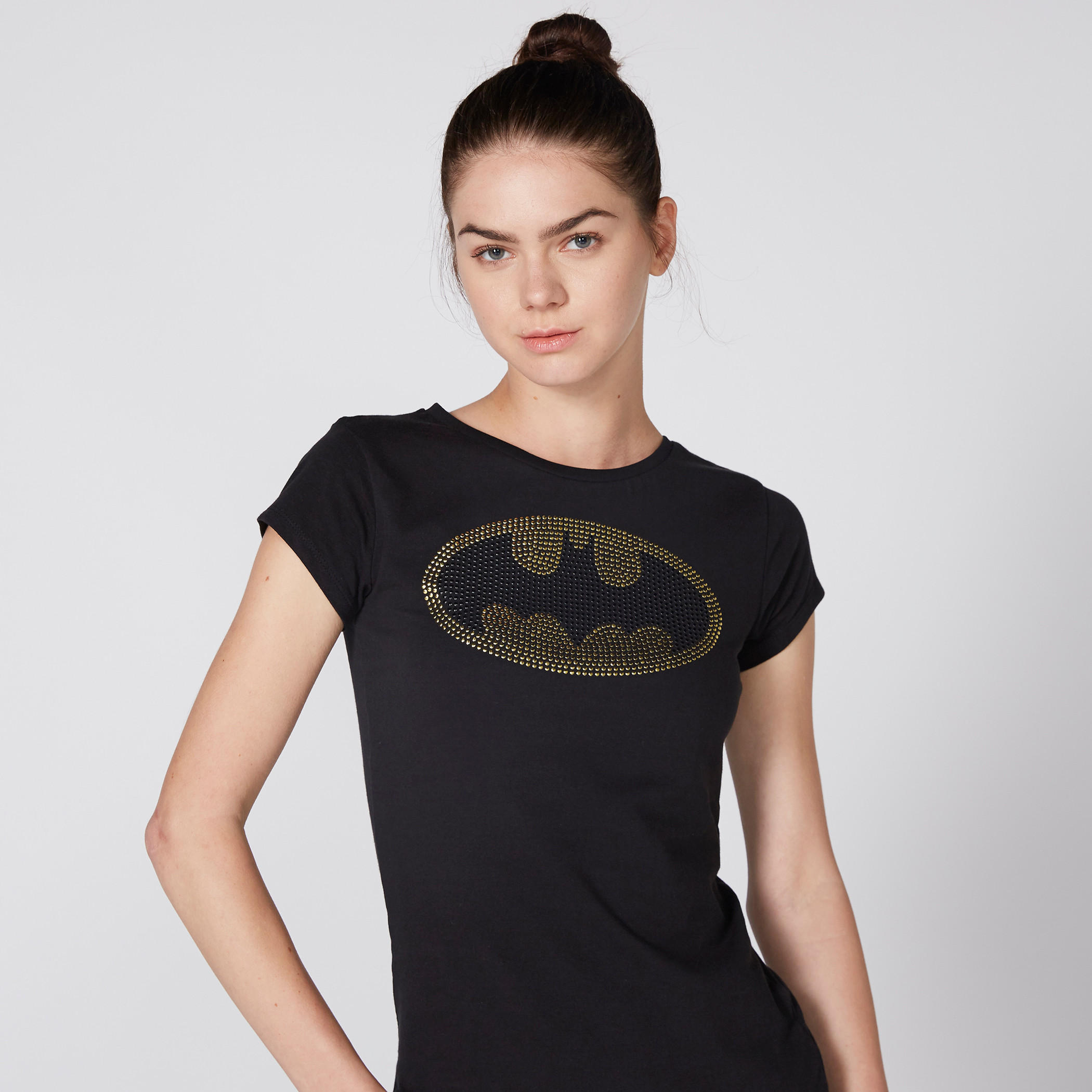 Batman Embellished T-Shirt with Cap Sleeves-women-clothing-tshirts-image-1
