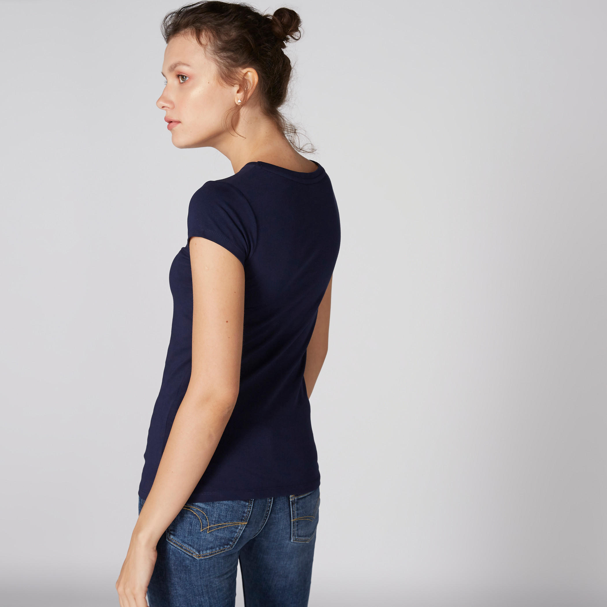 تيشيرت بأكمام كاب وياقة مستديرة وطبعات سوبرمان-women-clothing-tshirts-image-2