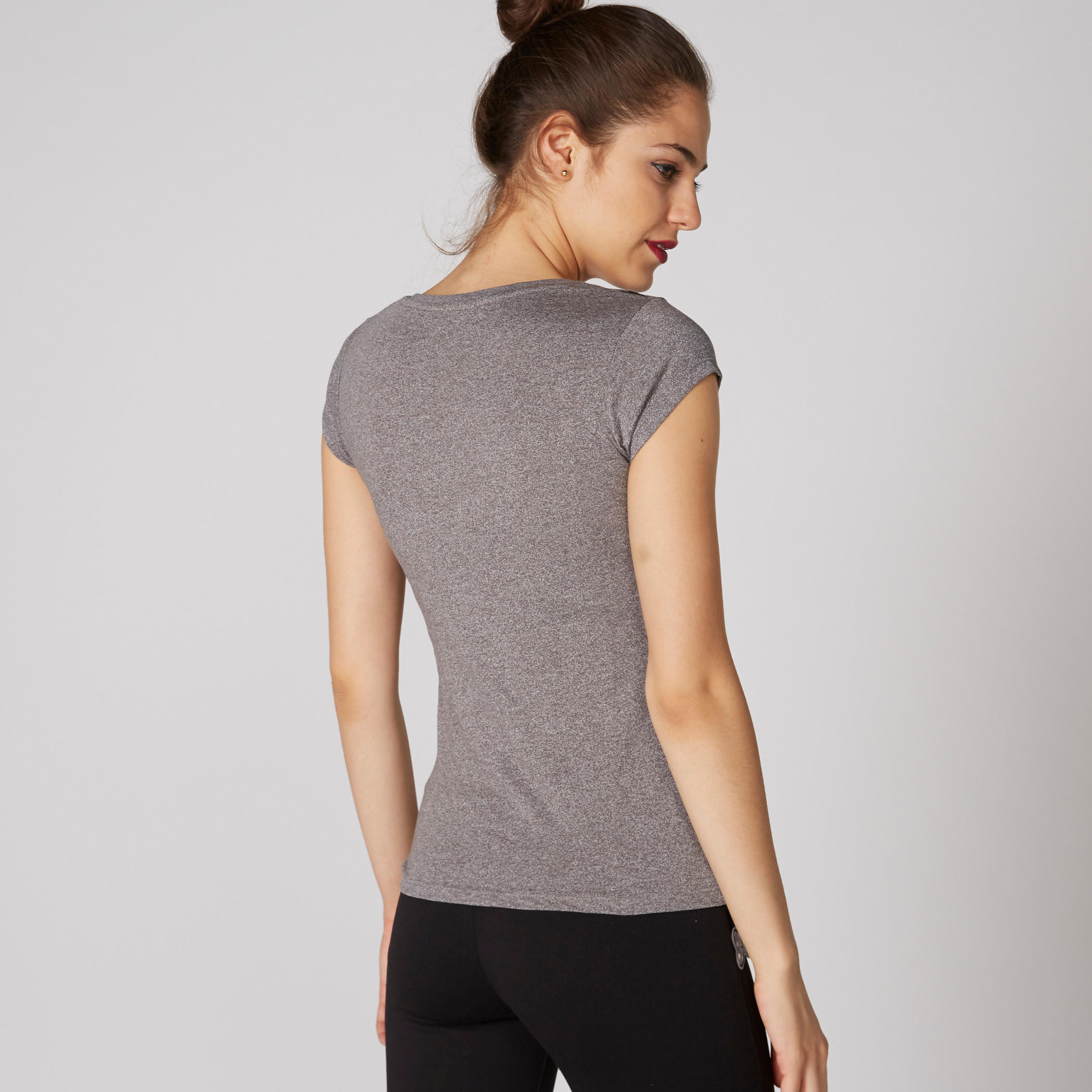 Mickey Mouse Printed T-Shirt with Round Neck and Cap Sleeves-women-clothing-tshirts-image-2