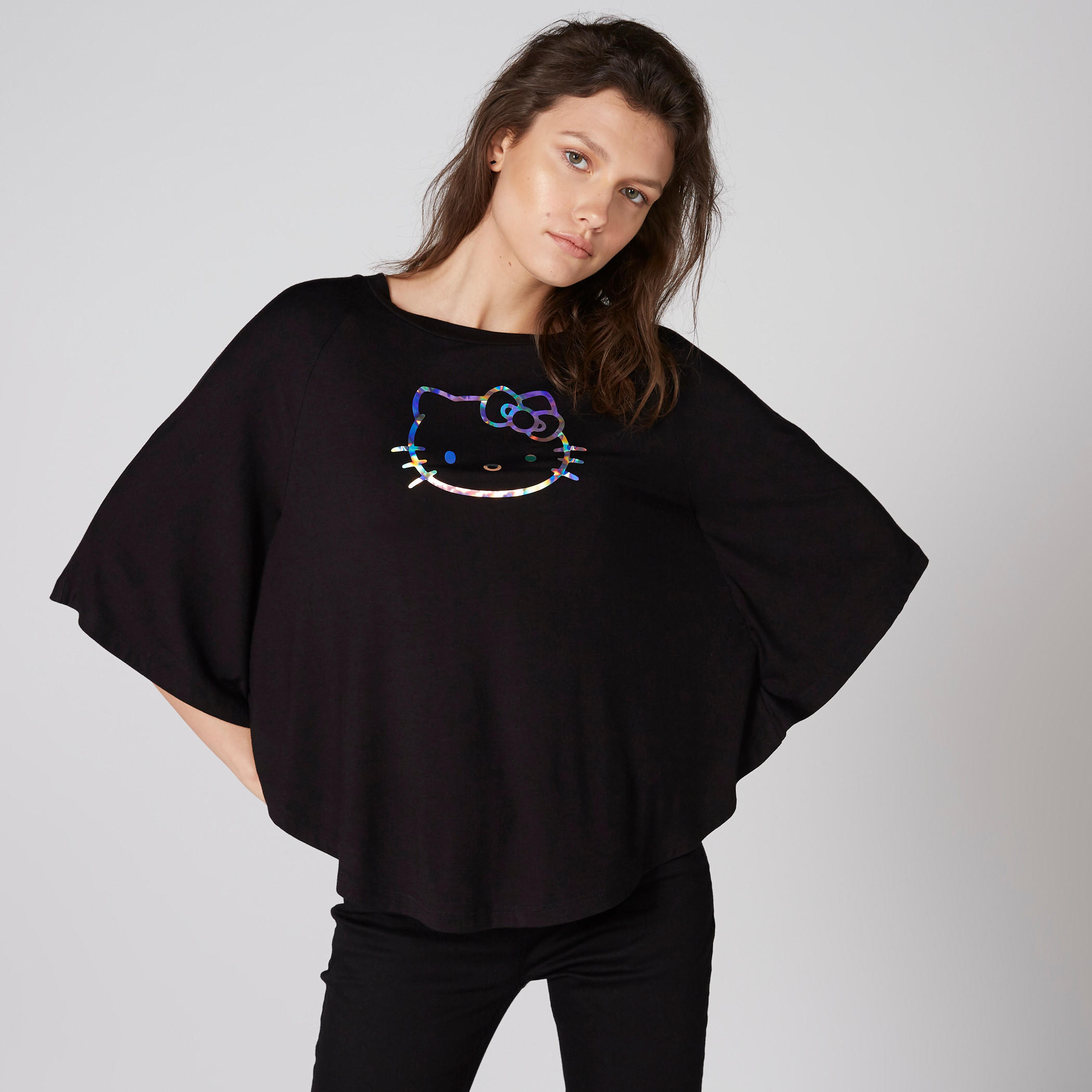 Hello Kitty Printed Kaftan Top with Round Neck-women-clothing-shirtsandblouses-blouses-image-1