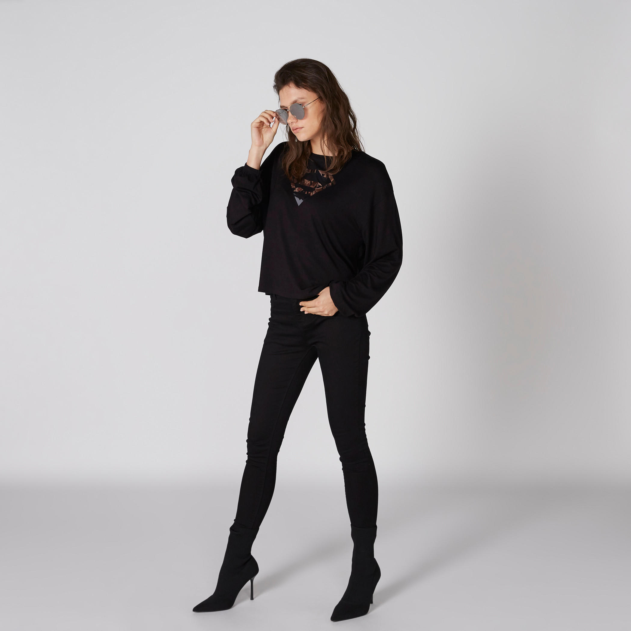 بلوزة بياقة مستديرة وأكمام طويلة وطبعات سوبرمان-women-clothing-shirtsandblouses-blouses-image-3