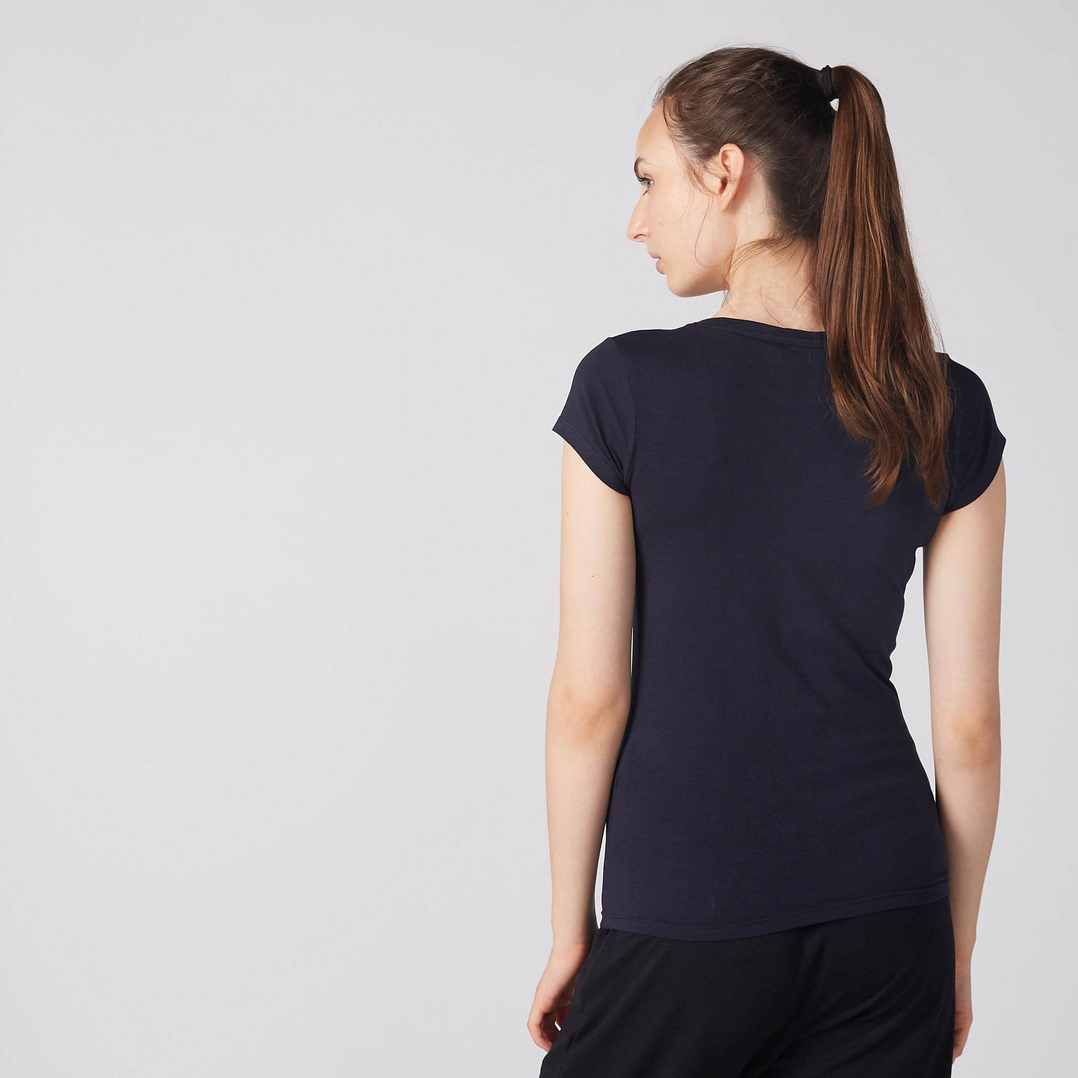 Mickey Mouse Printed T-Shirt with Round Neck and Cap Sleeves-women-clothing-tshirts-image-2