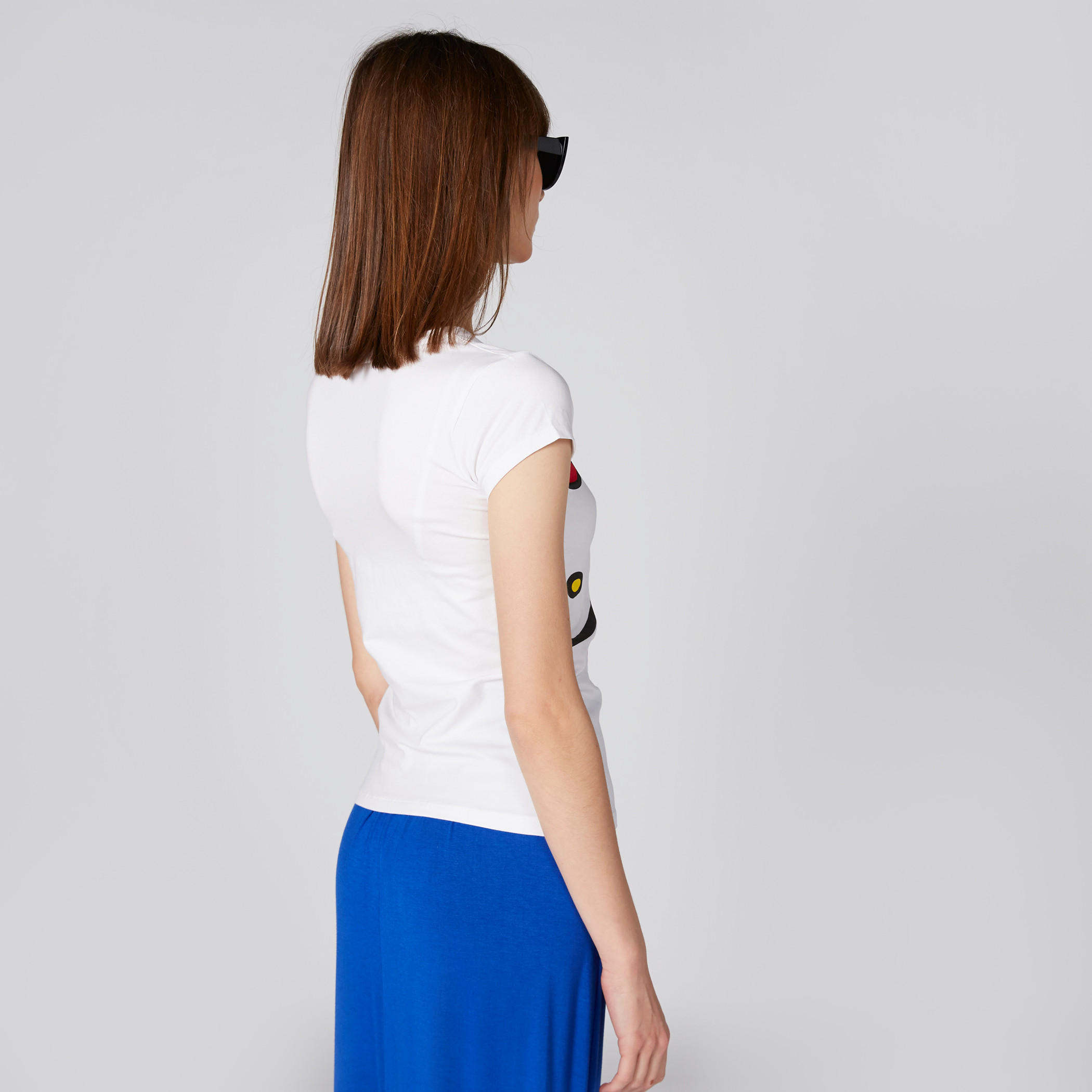 تيشيرت بياقة مستديرة وأكمام كاب وطبعات هالو كيتي-women-clothing-tshirts-image-2