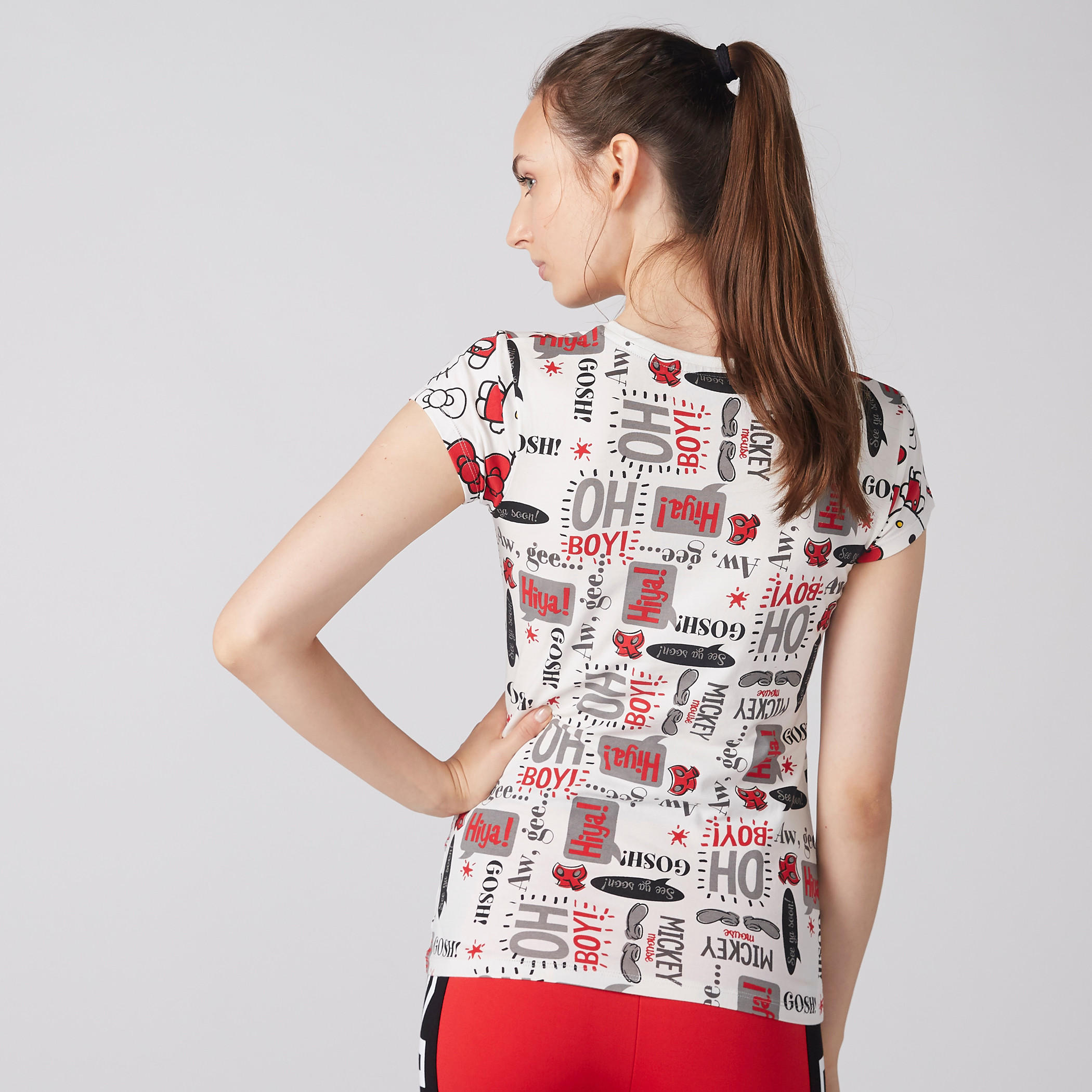 Character Printed T-Shirt with Round Neck and Cap Sleeves-women-clothing-tshirts-image-2