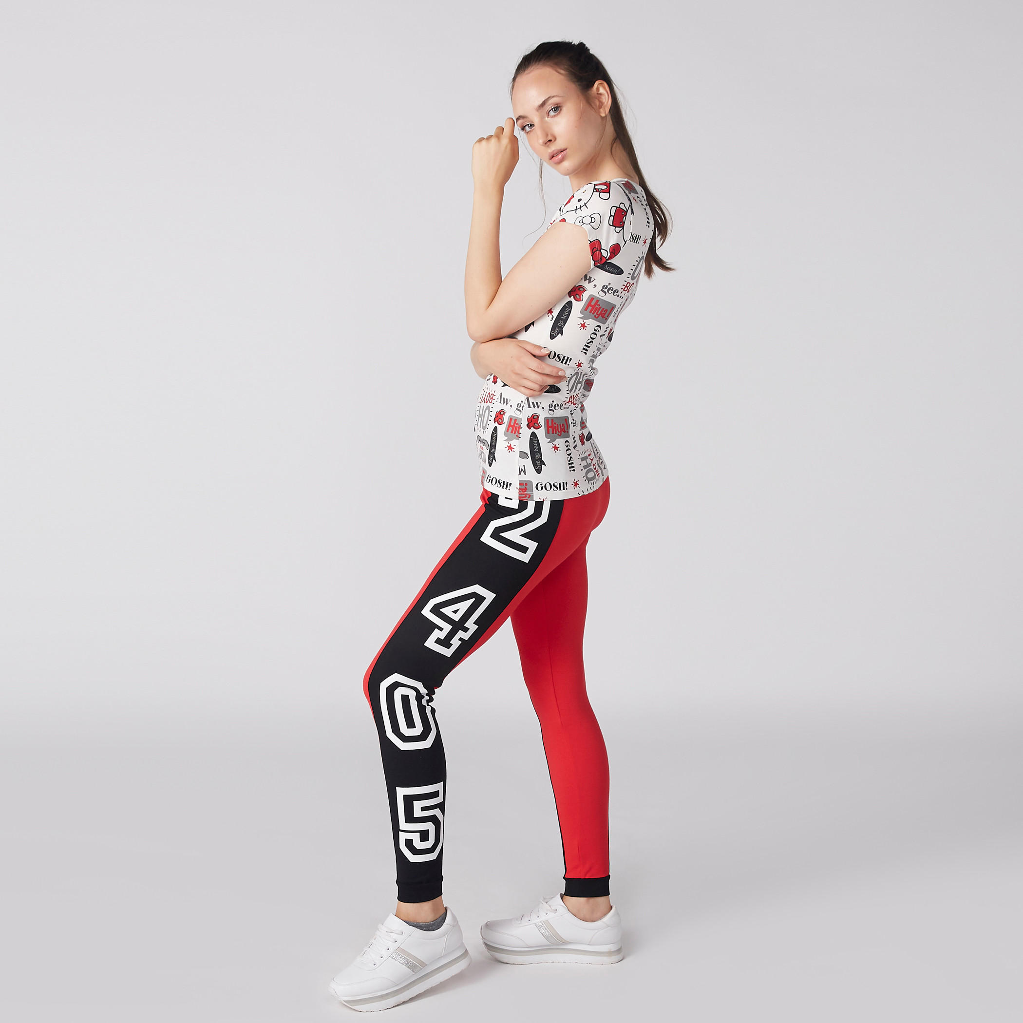 Character Printed T-Shirt with Round Neck and Cap Sleeves-women-clothing-tshirts-image-3
