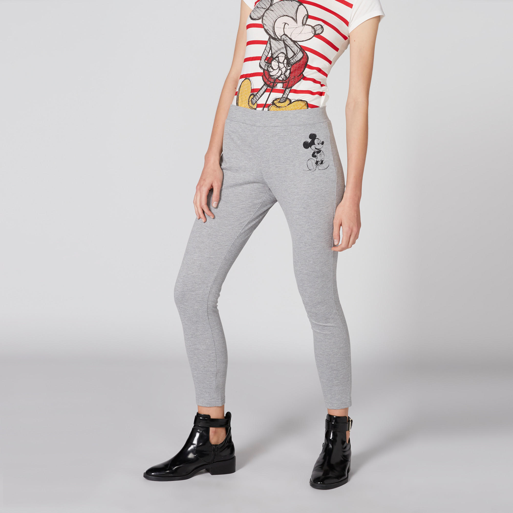 بنطال ليقنز بخصر مطّاطي وطبعات ميكي ماوس-women-clothing-bottoms-leggings-image-1