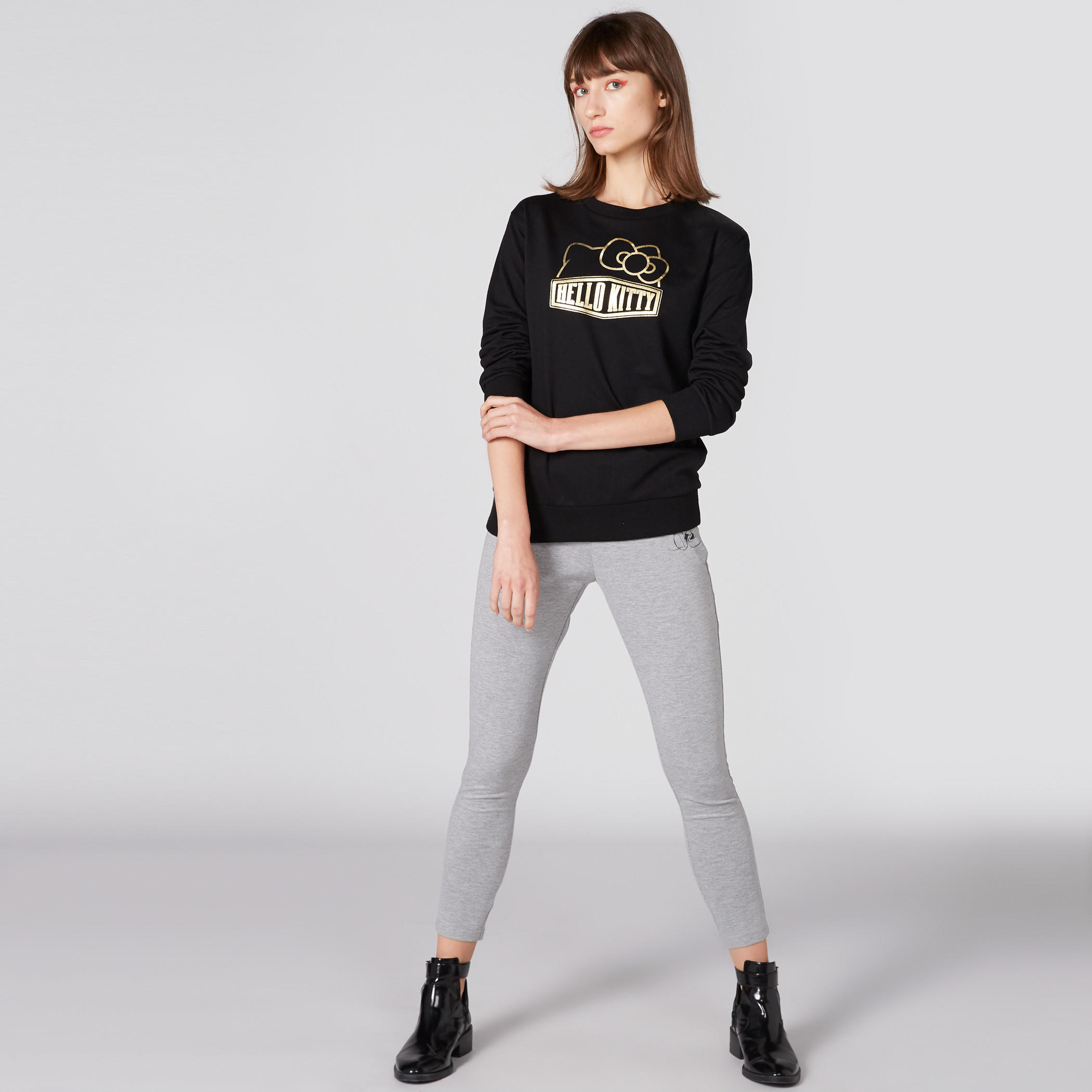 Hello Kitty Printed Sweatshirt with Crew Neck and Long Sleeves-women-winterwear-hoodiesandsweatshirts-sweatshirts-image-1
