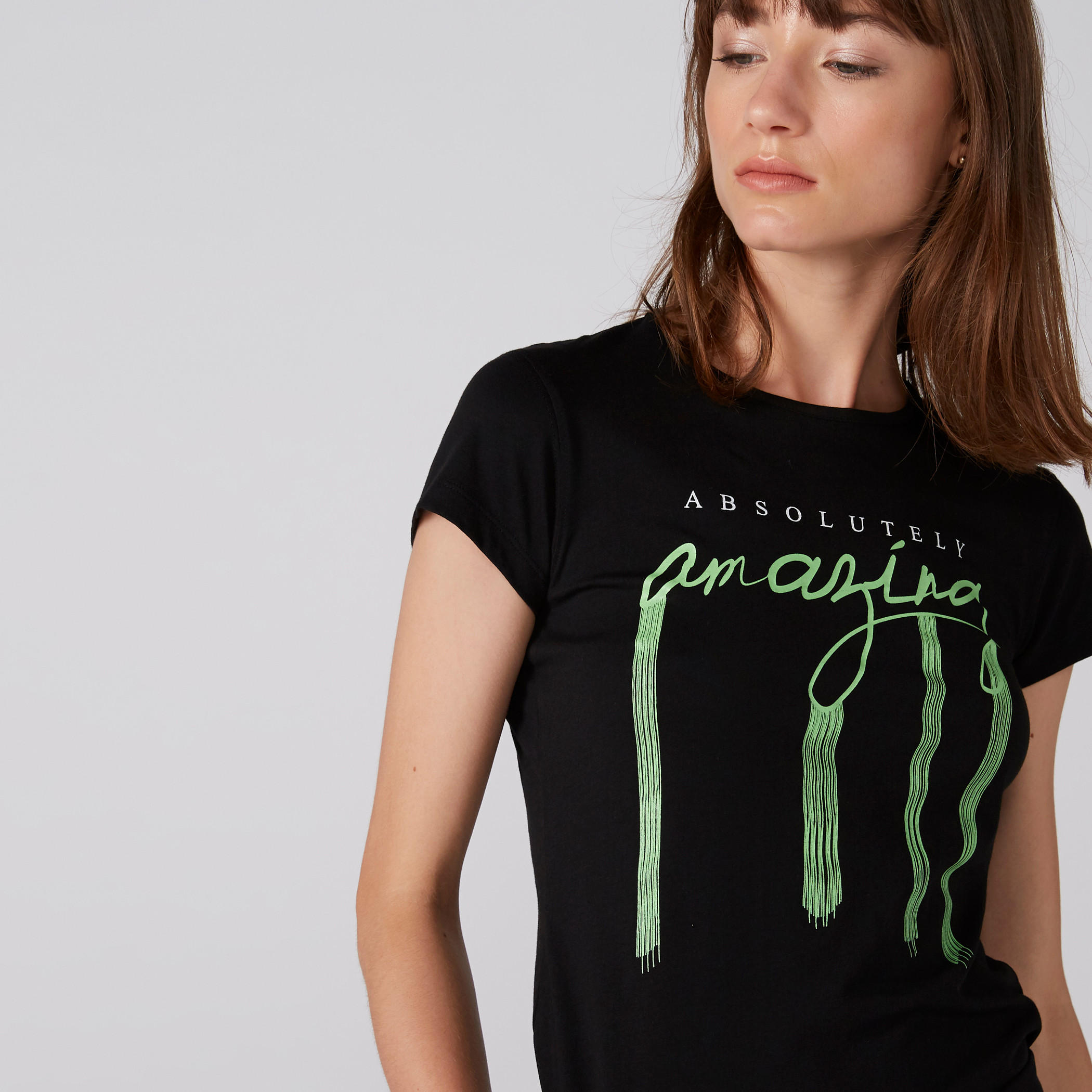 Printed T-Shirt with Crew Neck and Cap Sleeves-women-clothing-tshirts-image-4