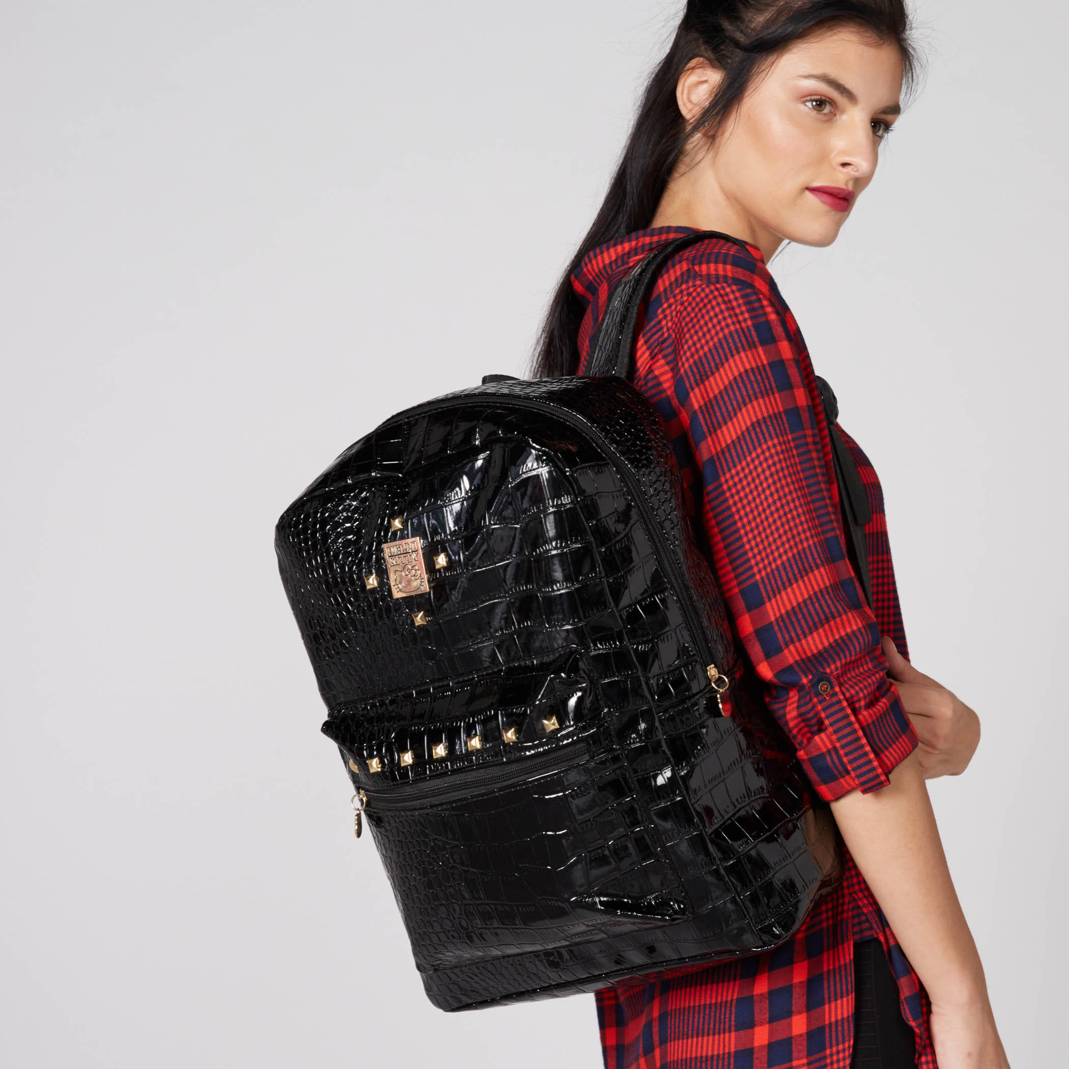 Hello Kitty Textured Backpack with Zip Closure and Adjustable Straps-women-bagsandwallets-handbags-image-2