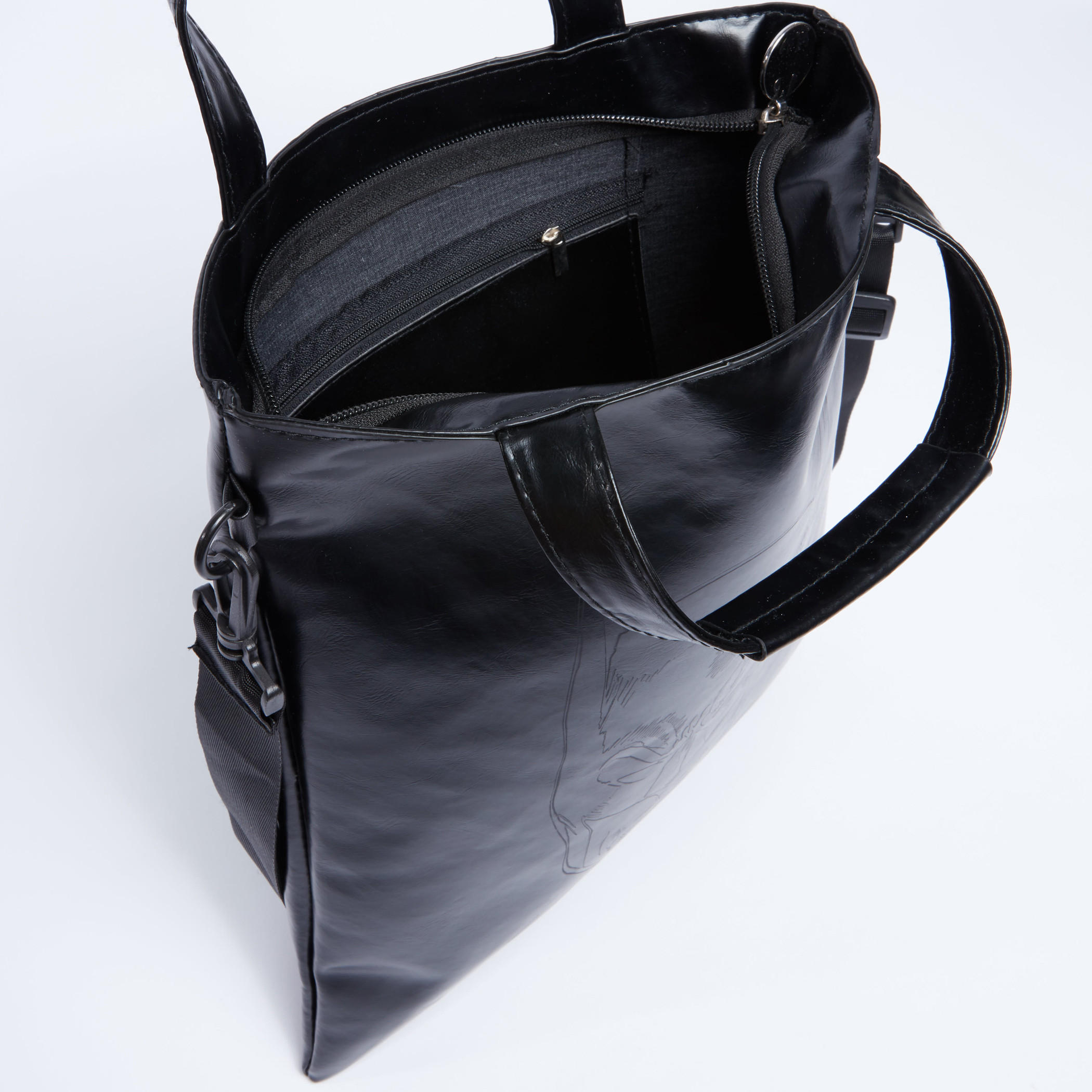 Batman Textured Messenger Bag with Zip Closure and Detachable Strap-men-bags-image-5