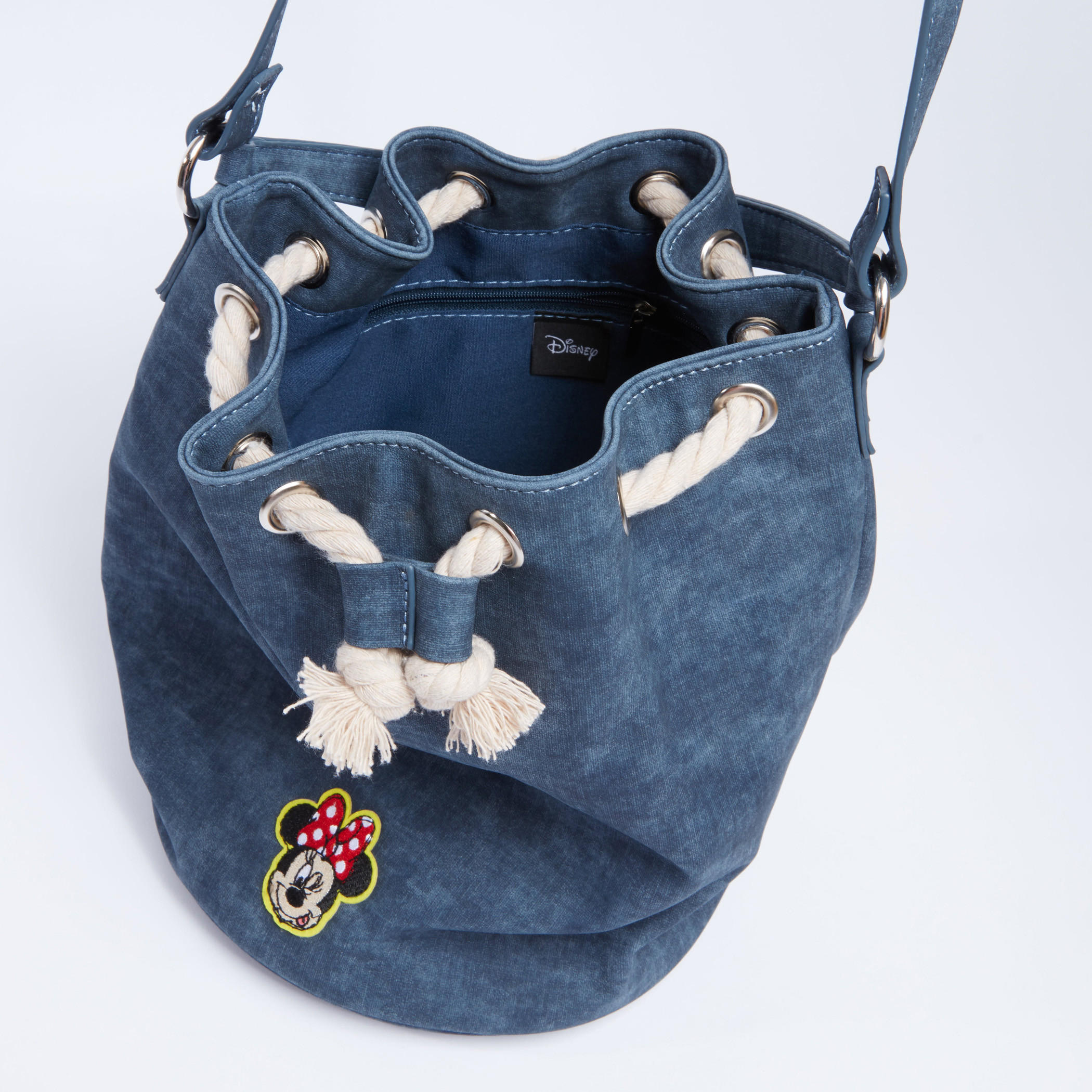 حقيبة دلو برباط إغلاق وتزيينات ميني ماوس-women-bagsandwallets-handbags-image-1