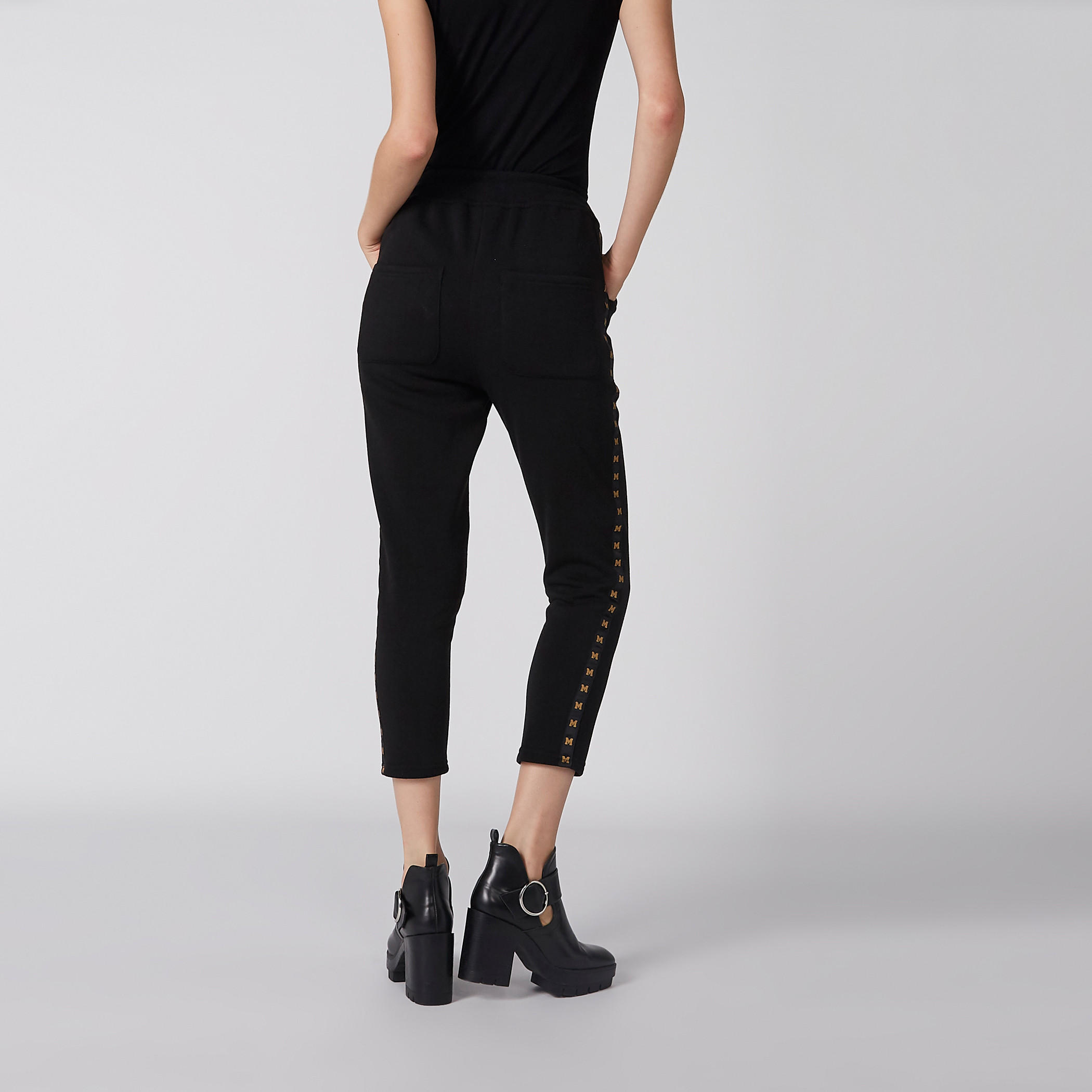 Mickey Mouse Tape Detail Pants with Drawstring-women-clothing-bottoms-trousers-image-3