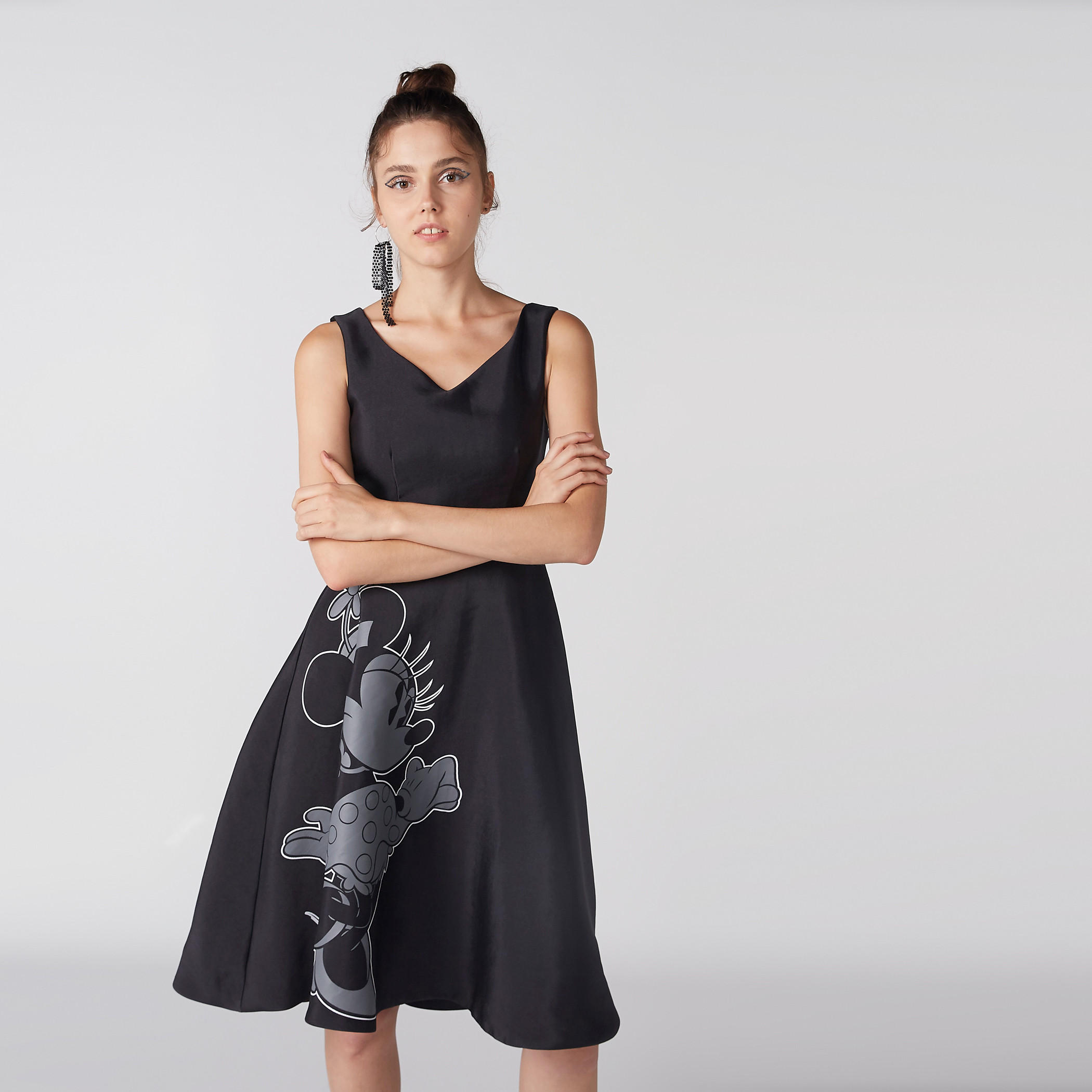 فستان دون أكمام برباط وطبعات ميني ماوس-women-clothing-dresses-image-1