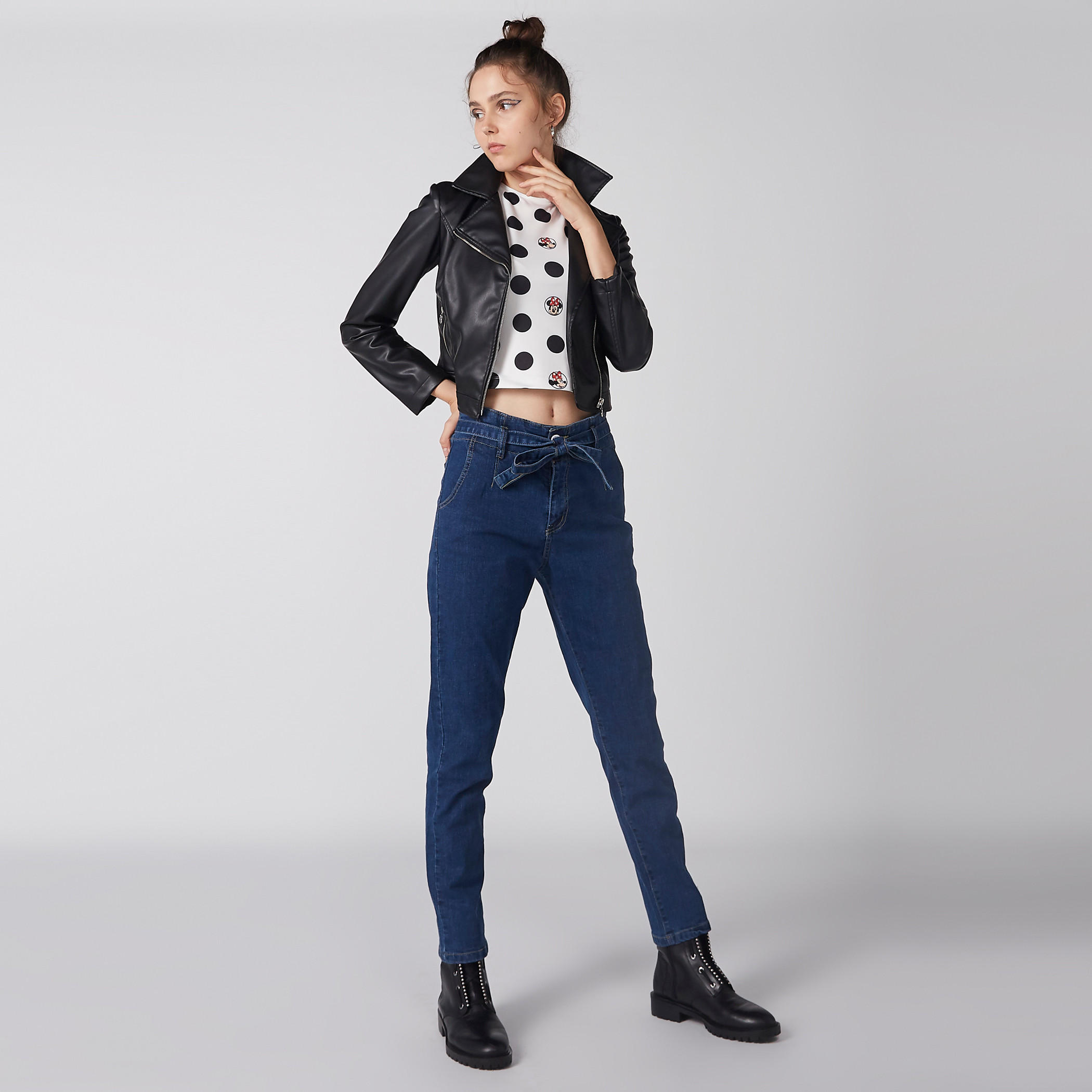 جاكيت بايكر بأكمام طويلة وسحّاب إغلاق وجيوب-women-winterwear-coatsandjackets-jackets-image-2