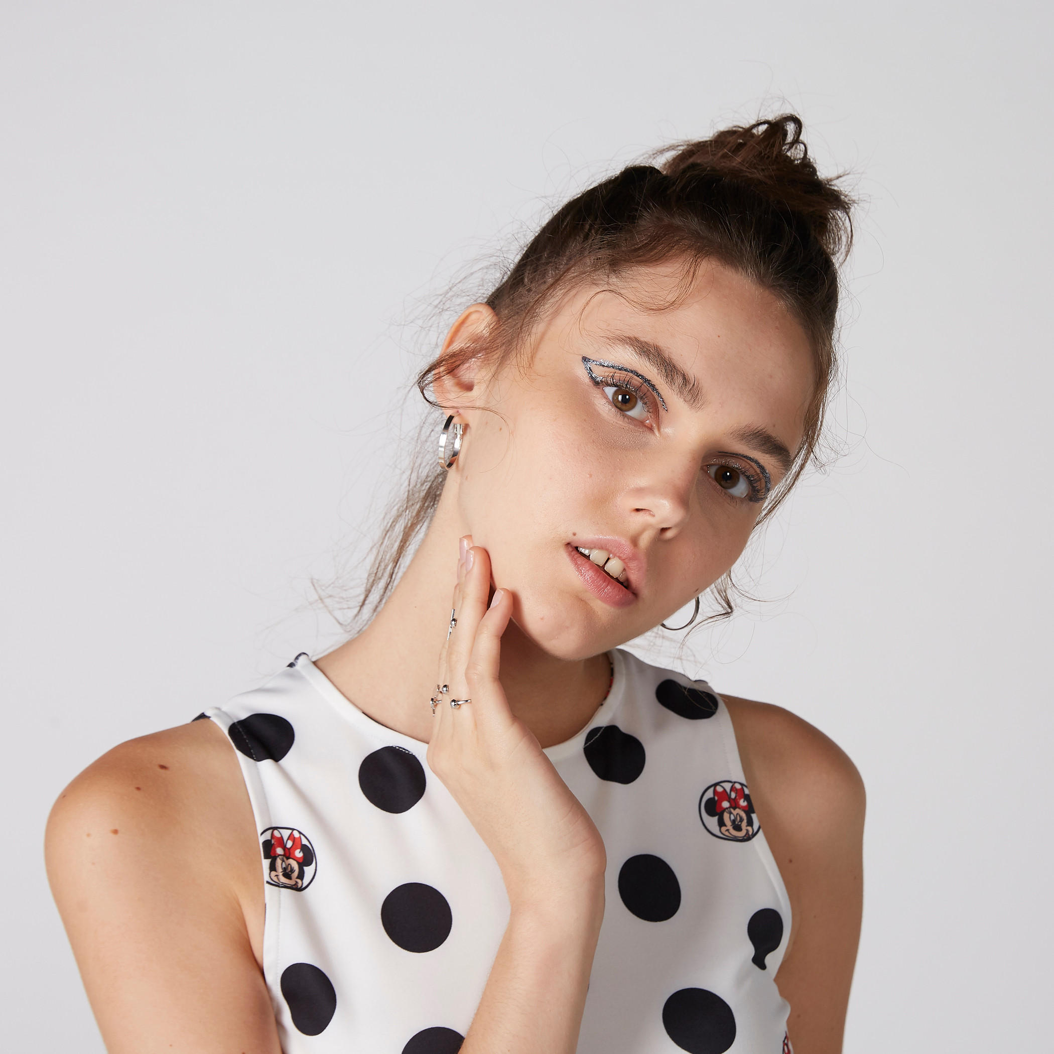 Minnie Mouse Printed Sleeveless Crop Top with Round Neck-women-clothing-tshirts-image-4