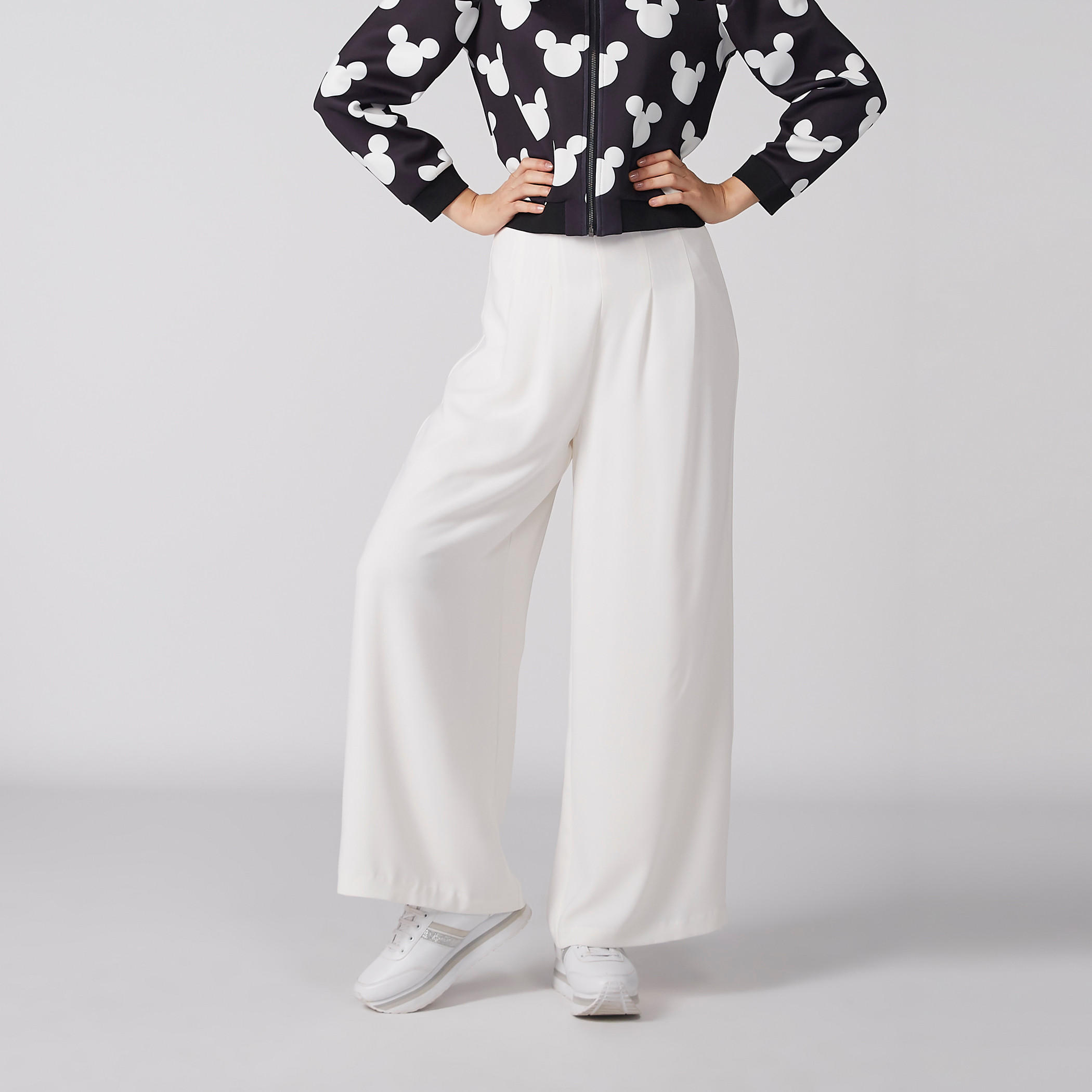 Mickey Mouse Mid-Rise Palazzo Pants-women-clothing-bottoms-trousers-image-1
