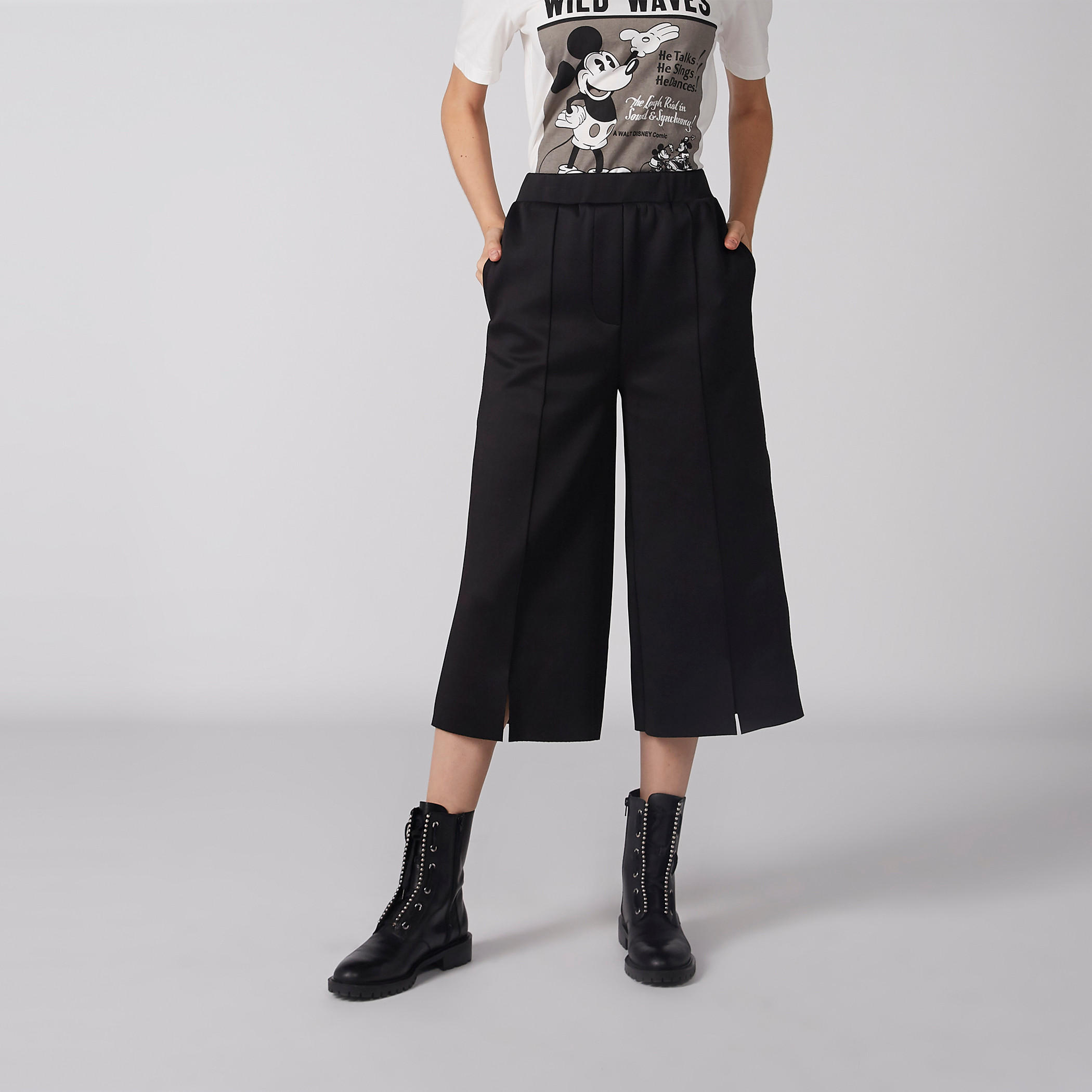 بنطال واسع الساقين بجيوب من ميكي ماوس-women-clothing-bottoms-trousers-image-1