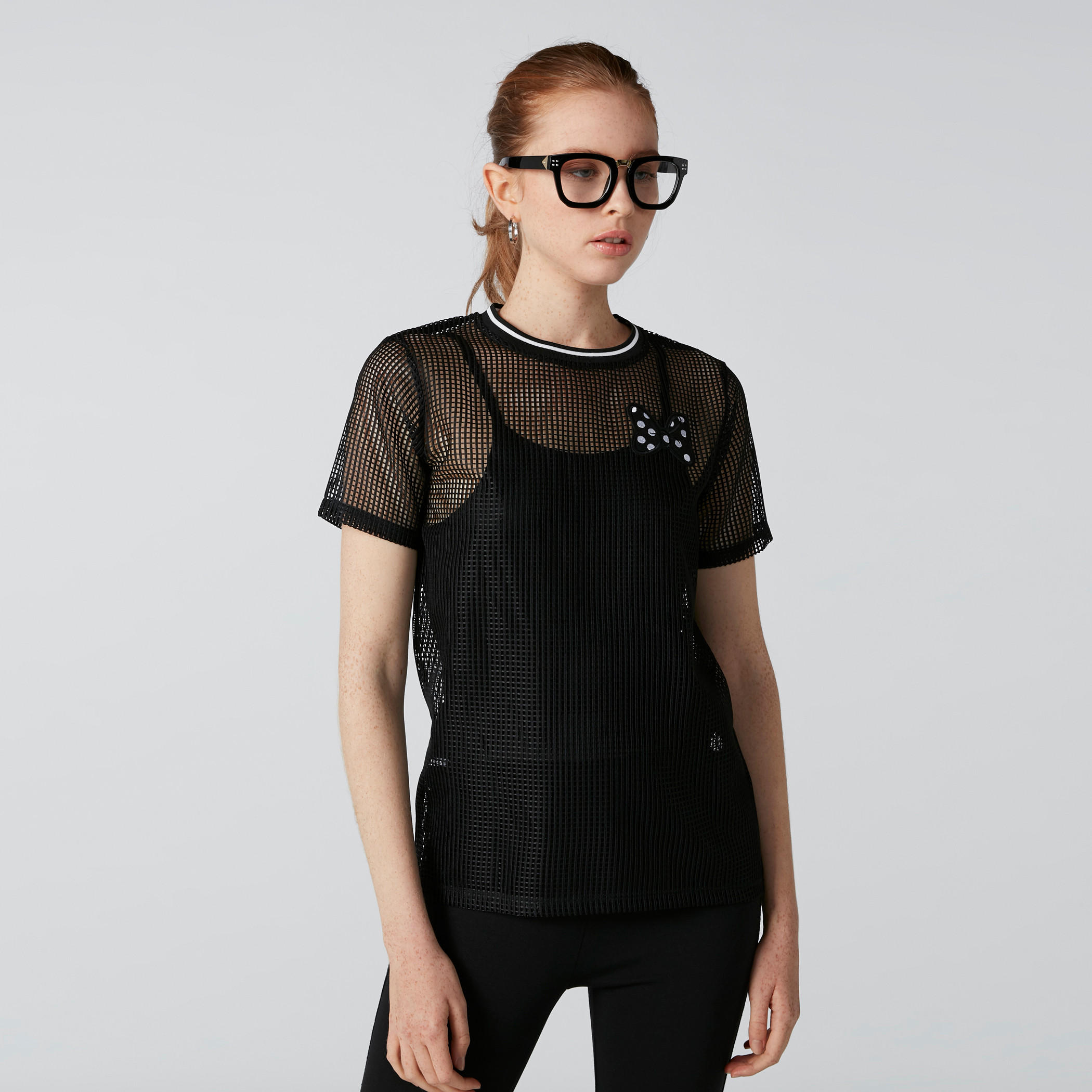 تيشيرت بأكمام قصيرة مزيّن بفيونكة-women-clothing-tshirts-image-3