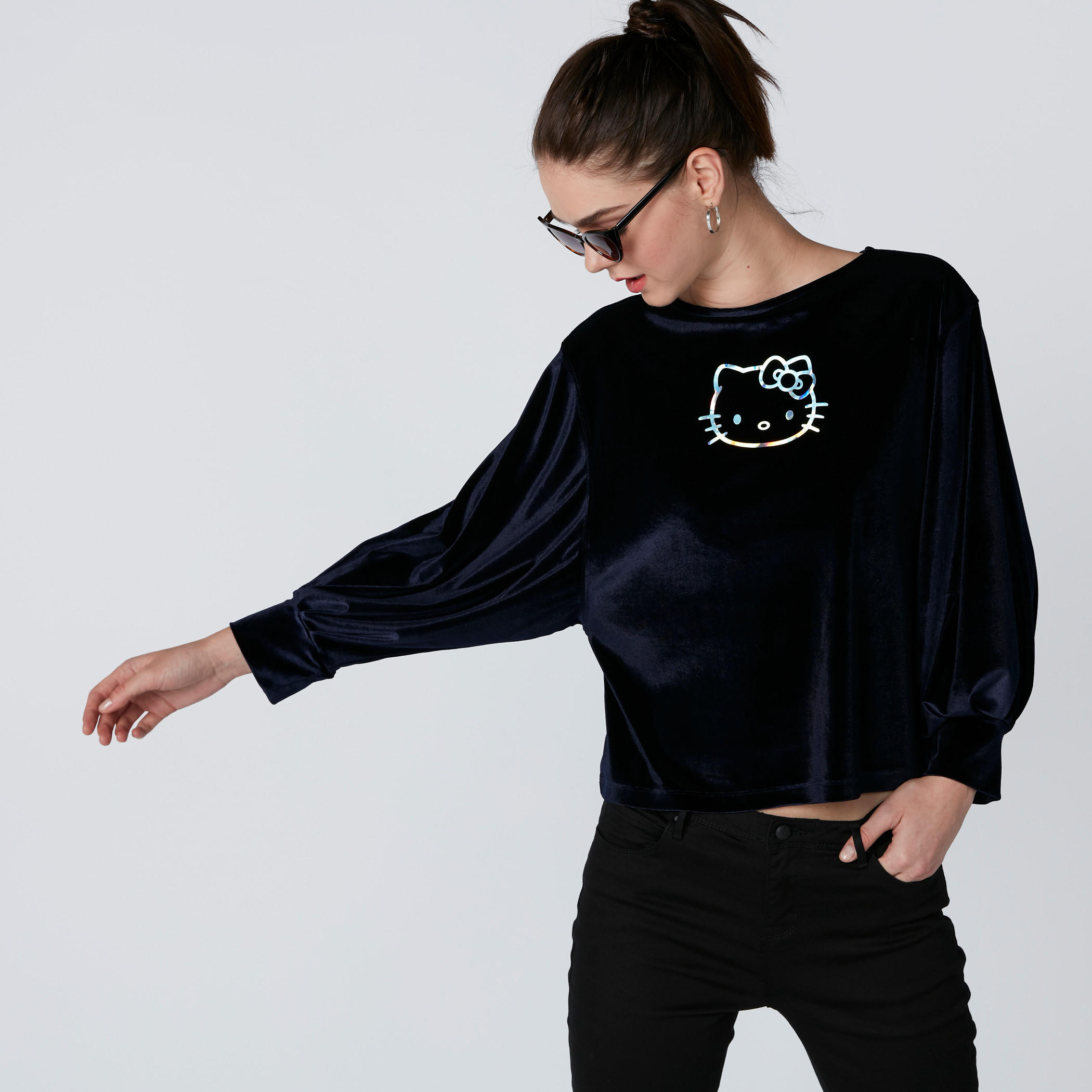 Hello Kitty Printed Sweat Top with Long Sleeves-women-winterwear-hoodiesandsweatshirts-sweatshirts-image-1
