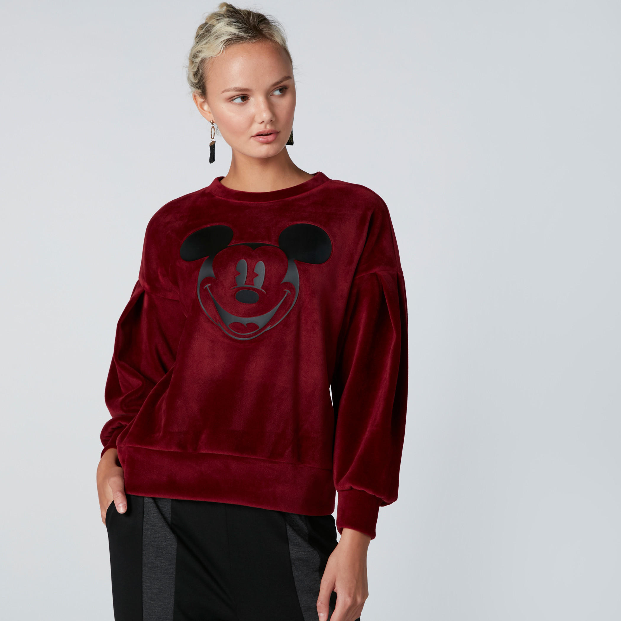 Mickey Mouse Printed Sweatshirt with Long Sleeves-women-winterwear-hoodiesandsweatshirts-sweatshirts-image-1