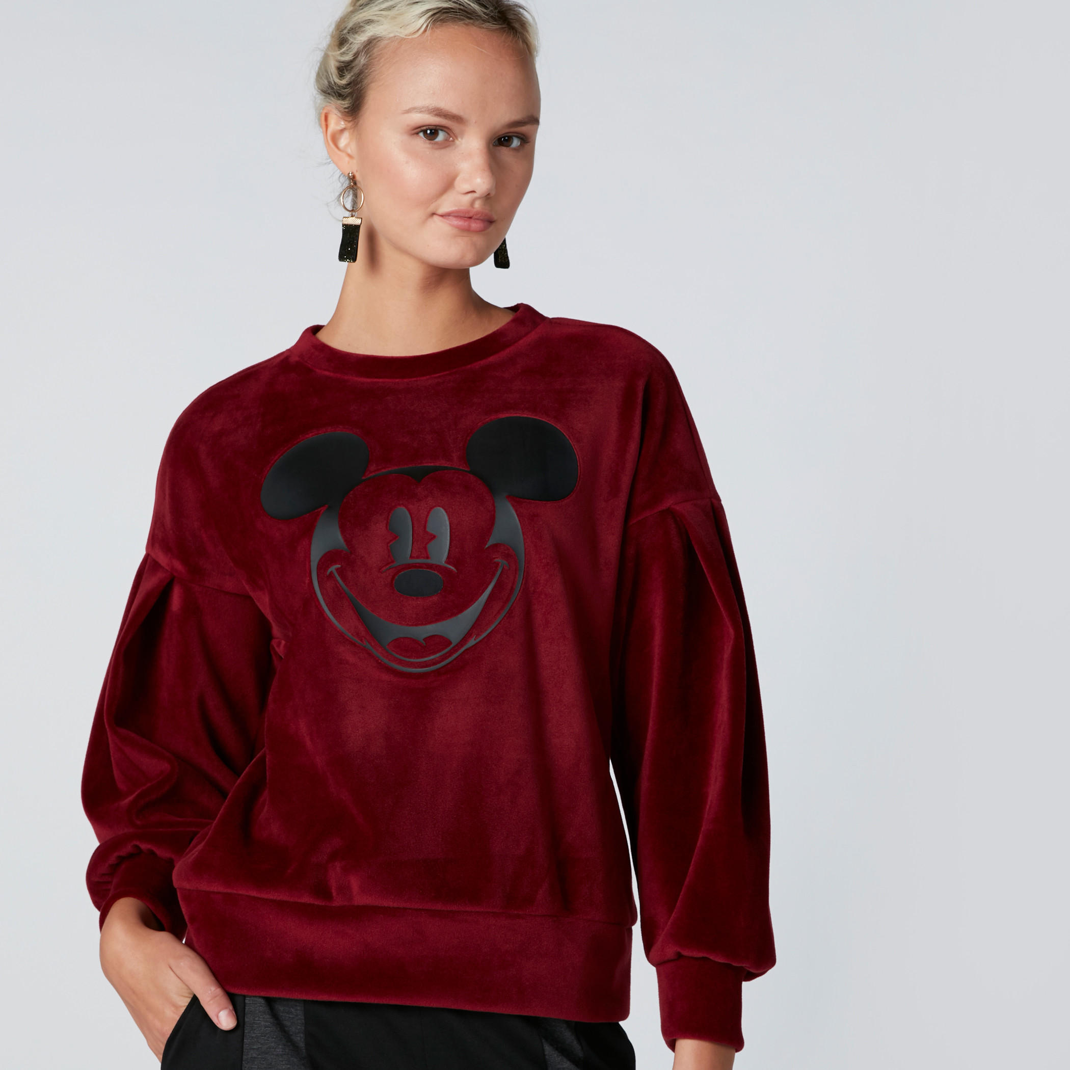 Mickey Mouse Printed Sweatshirt with Long Sleeves-women-winterwear-hoodiesandsweatshirts-sweatshirts-image-4