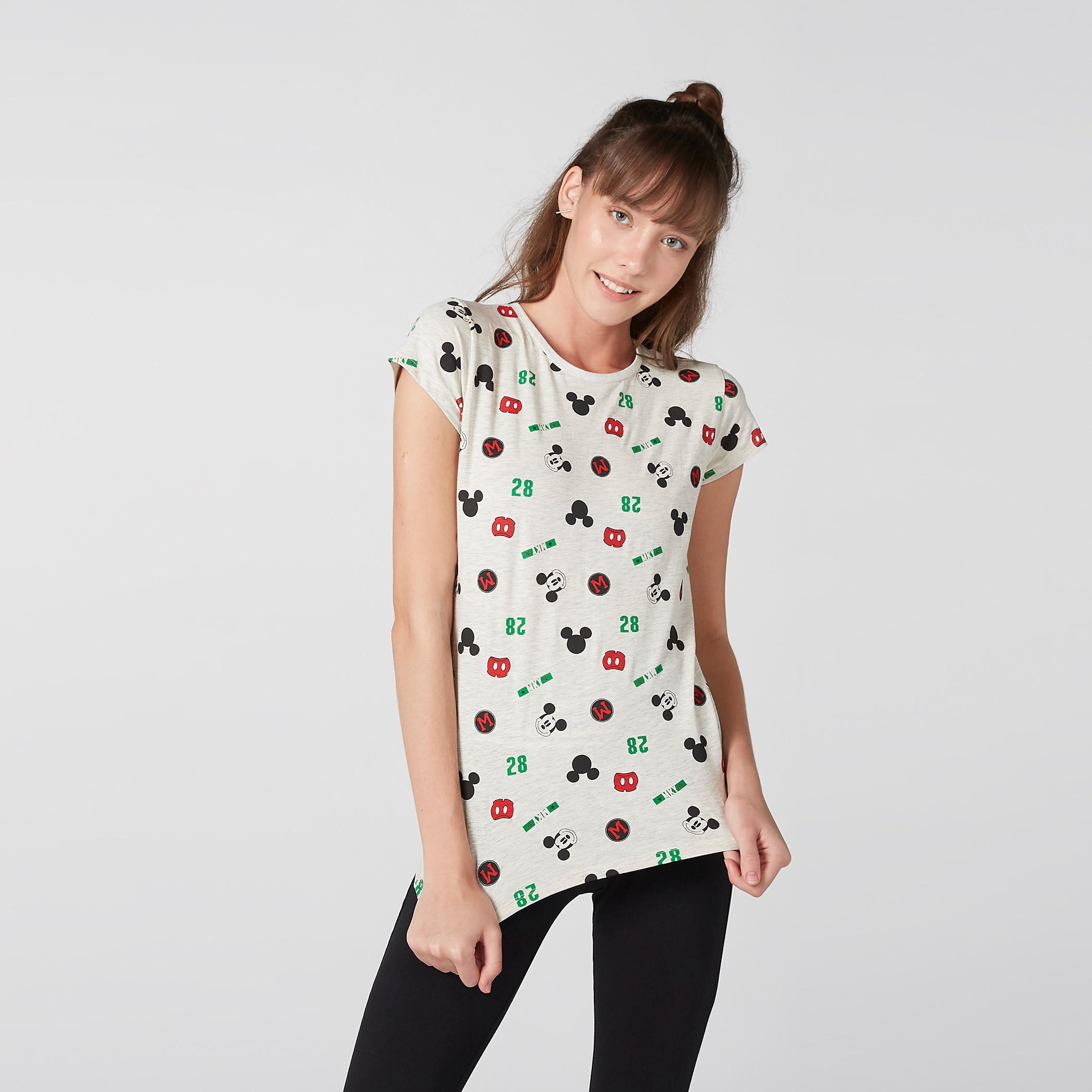 تيشيرت بأكمام كاب وطبعات ميكي ماوس-women-clothing-tshirts-image-3