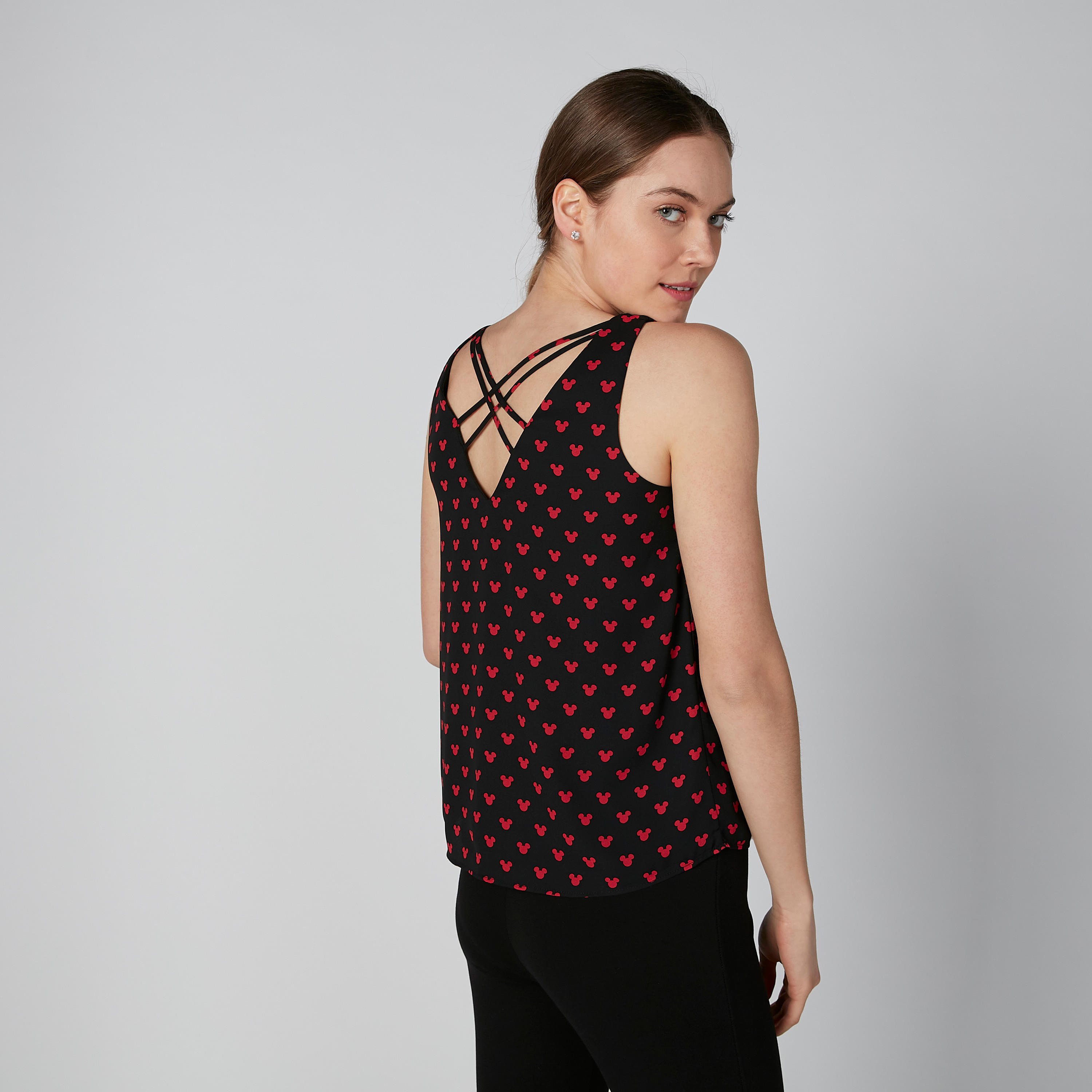 بلوزة دون أكمام بياقة V وطبعات ميكي ماوس-women-clothing-shirtsandblouses-blouses-image-3