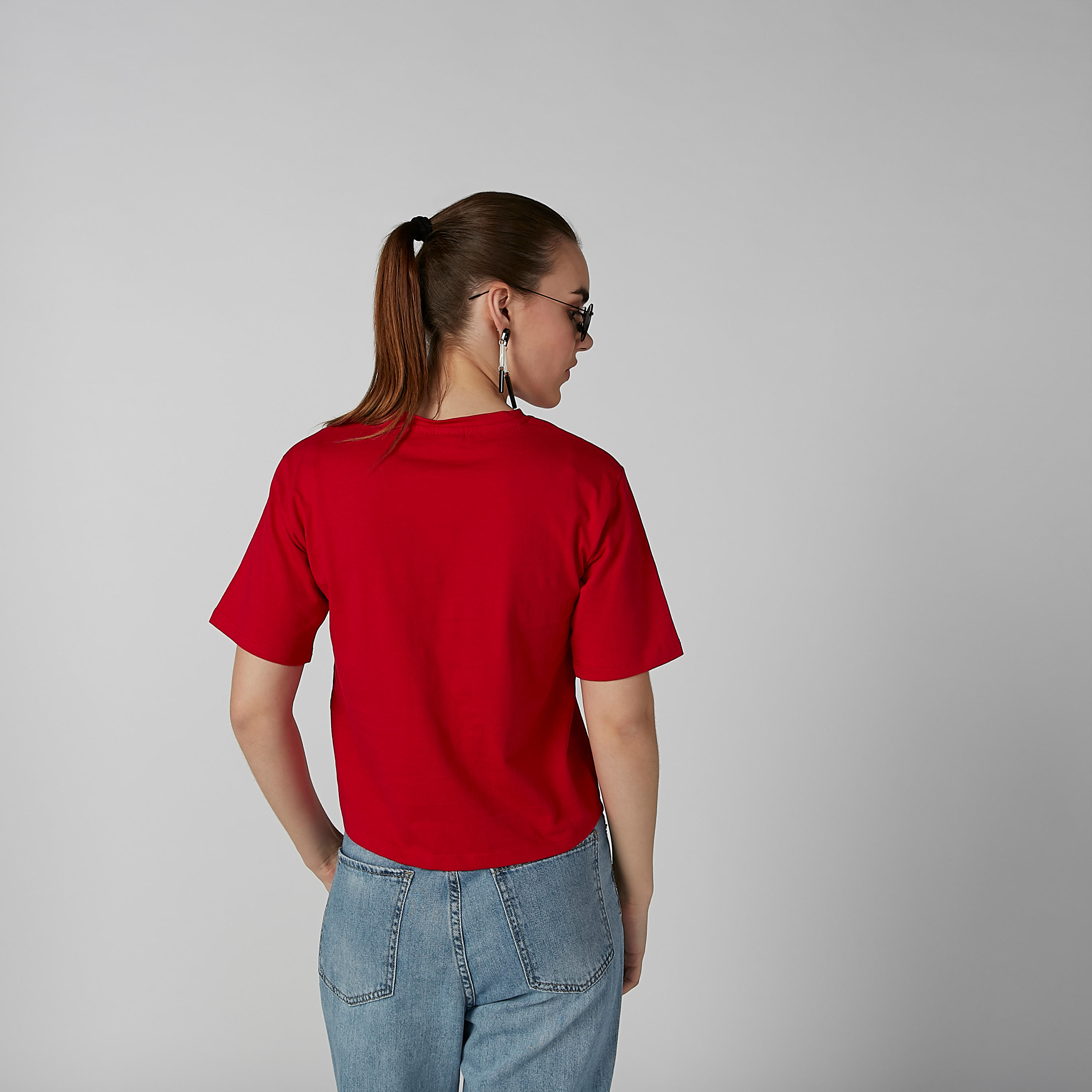 تيشيرت بياقة مستديرة وأكمام قصيرة وطبعات هالو كيتي-women-clothing-tshirts-image-3