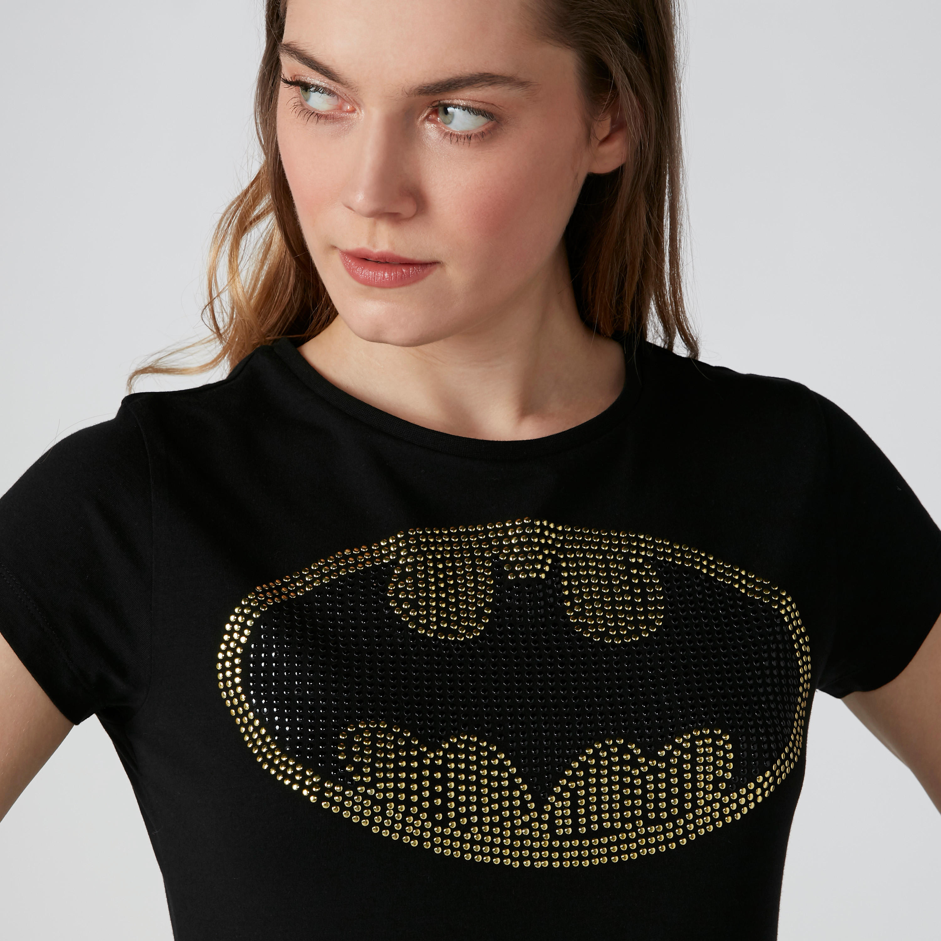 تيشيرت بأكمام كاب وتزيينات باتمان-women-clothing-tshirts-image-4