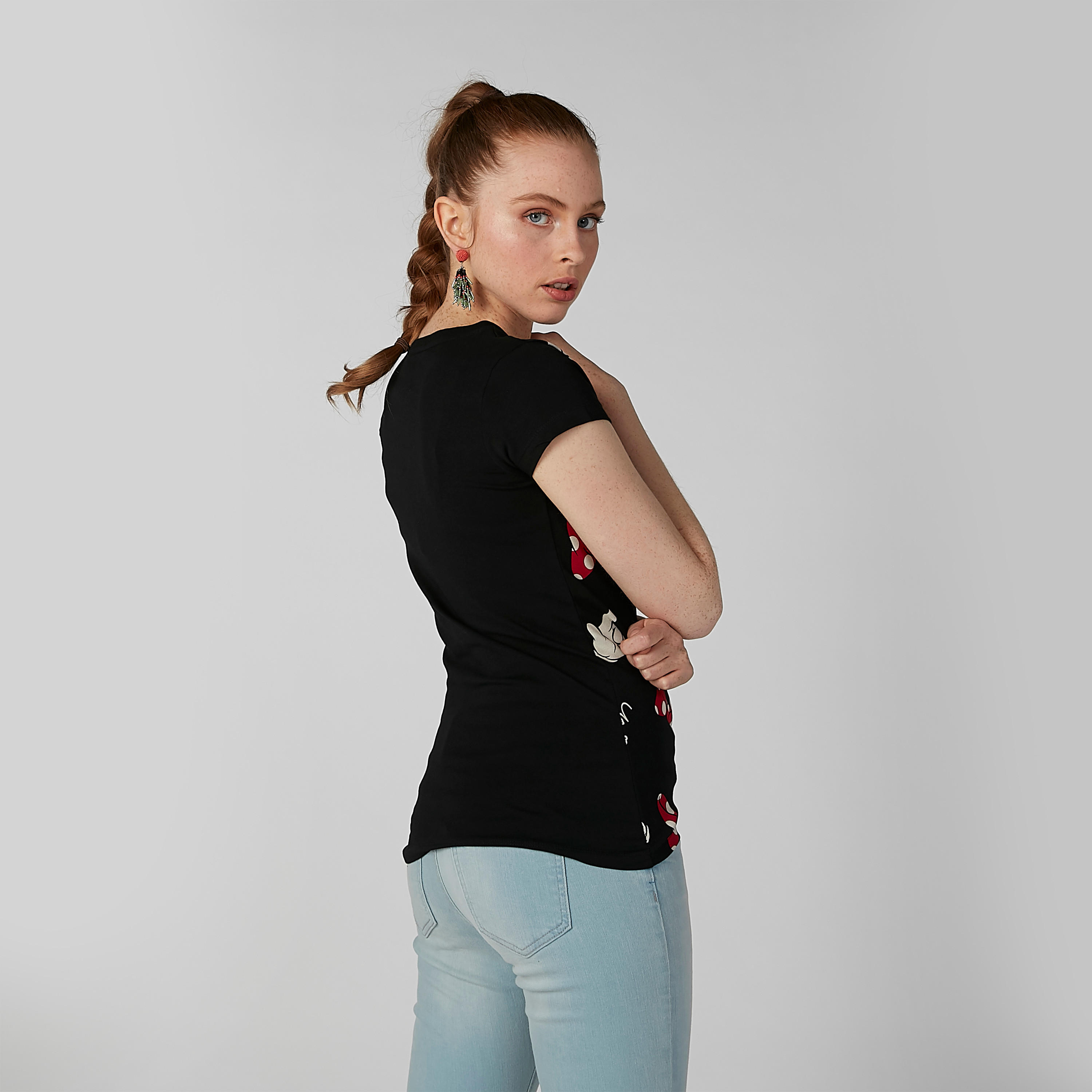 تيشيرت مستدام بياقة مستديرة وطبعات ميني ماوس -women-clothing-tshirts-image-3