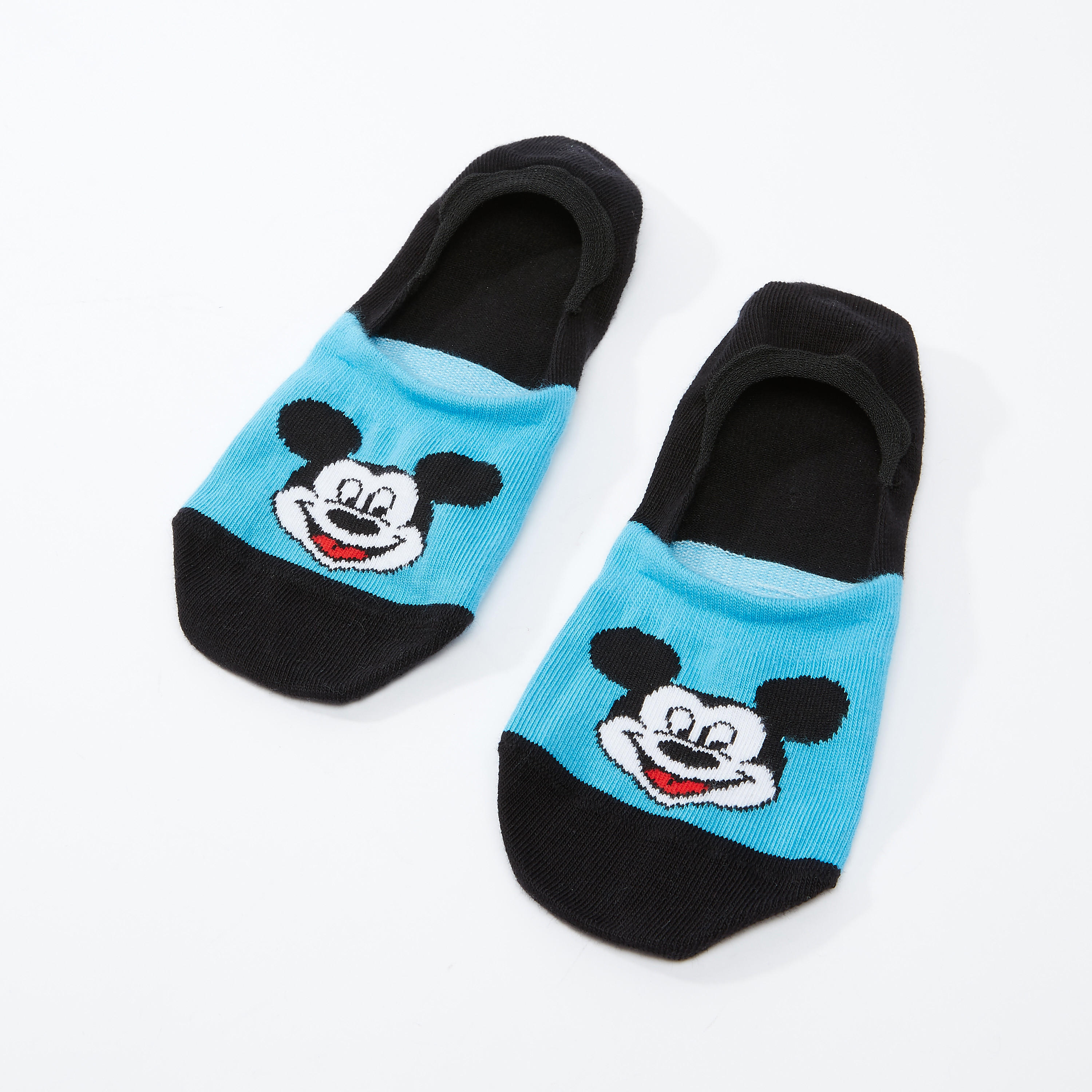 جوارب غير مرئية بنمط كتل الألوان وطبعات ميكي ماوس-women-socksandstockings-image-1