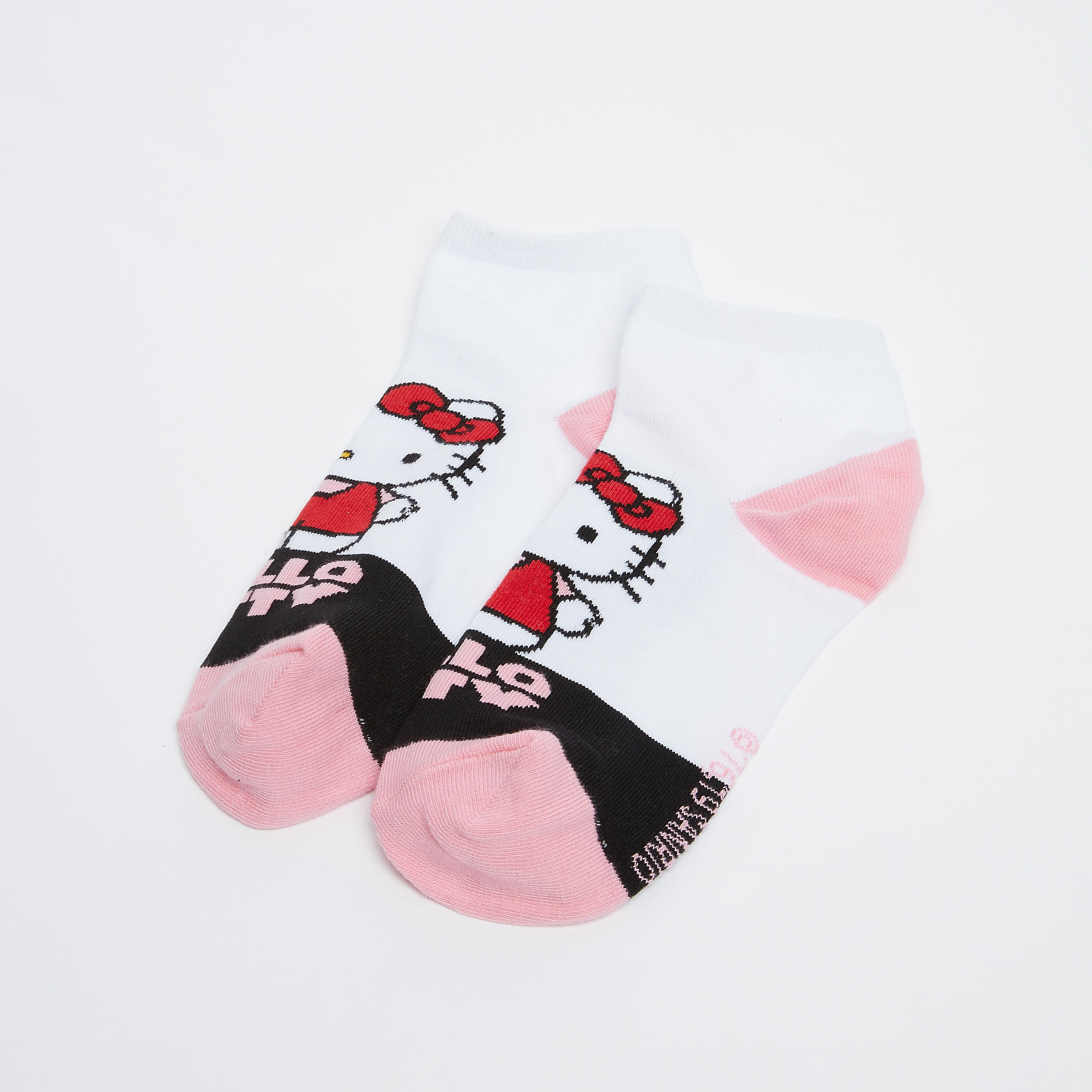 Hello Kitty Printed Ankle Length Socks with Ribbed Texture-women-socksandstockings-image-3