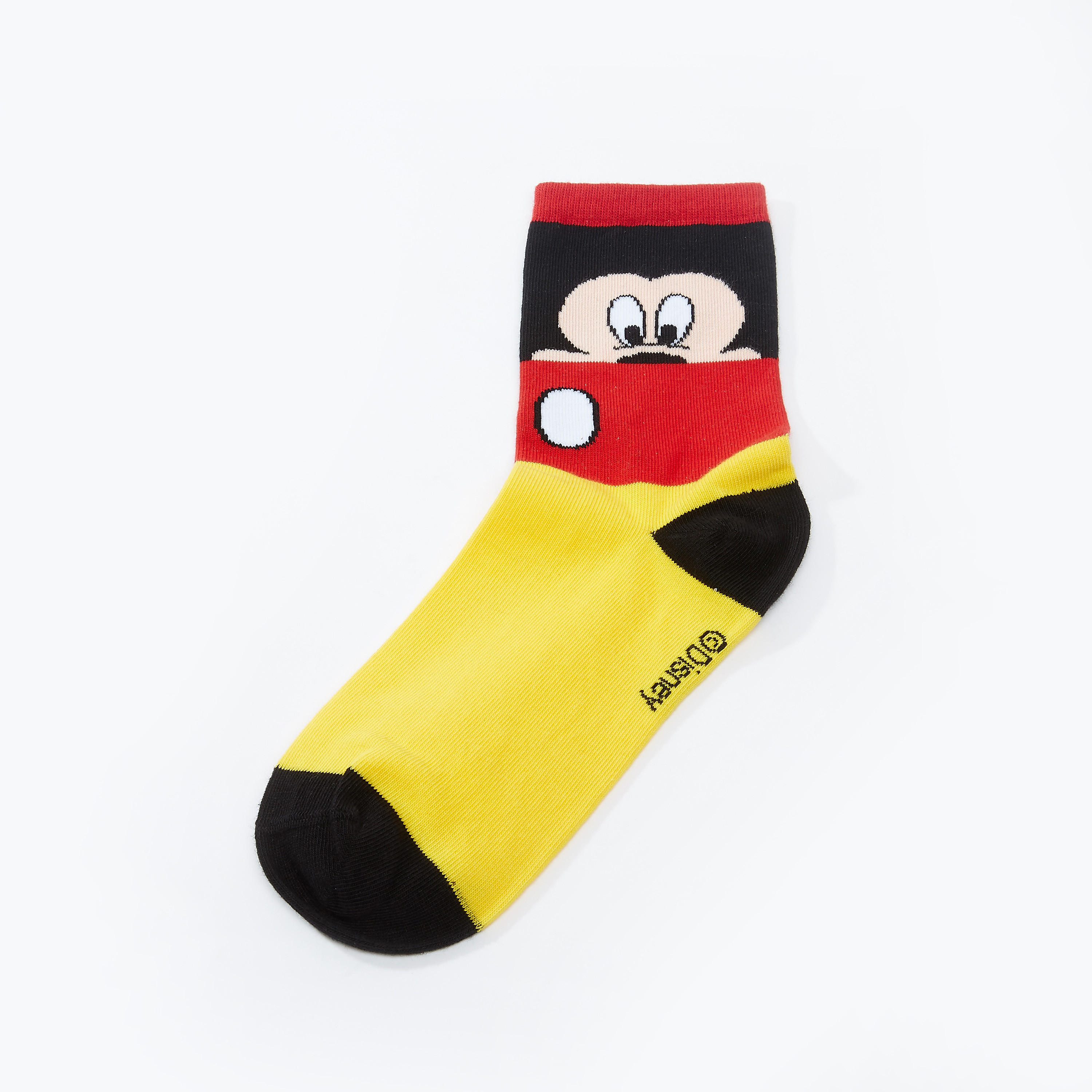 جوارب بملمس مضلّع بطول متوسط بطبعات ميكي ماوس-women-socksandstockings-image-3