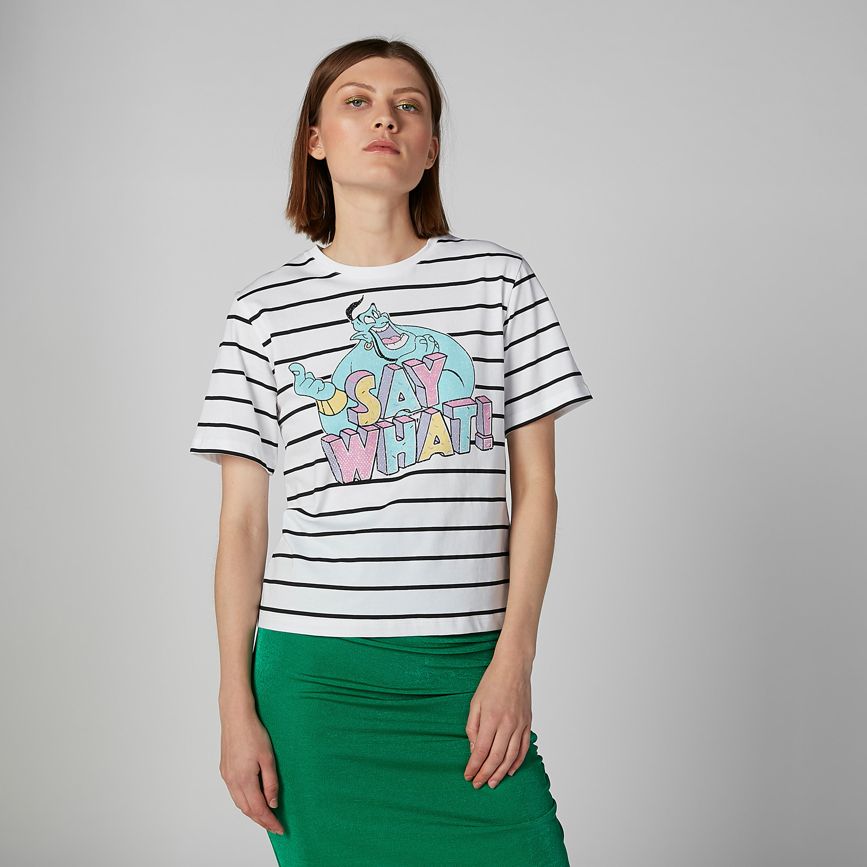 Printed T-shirt with Round Neck and Short Sleeves-women-clothing-tshirts-image-2