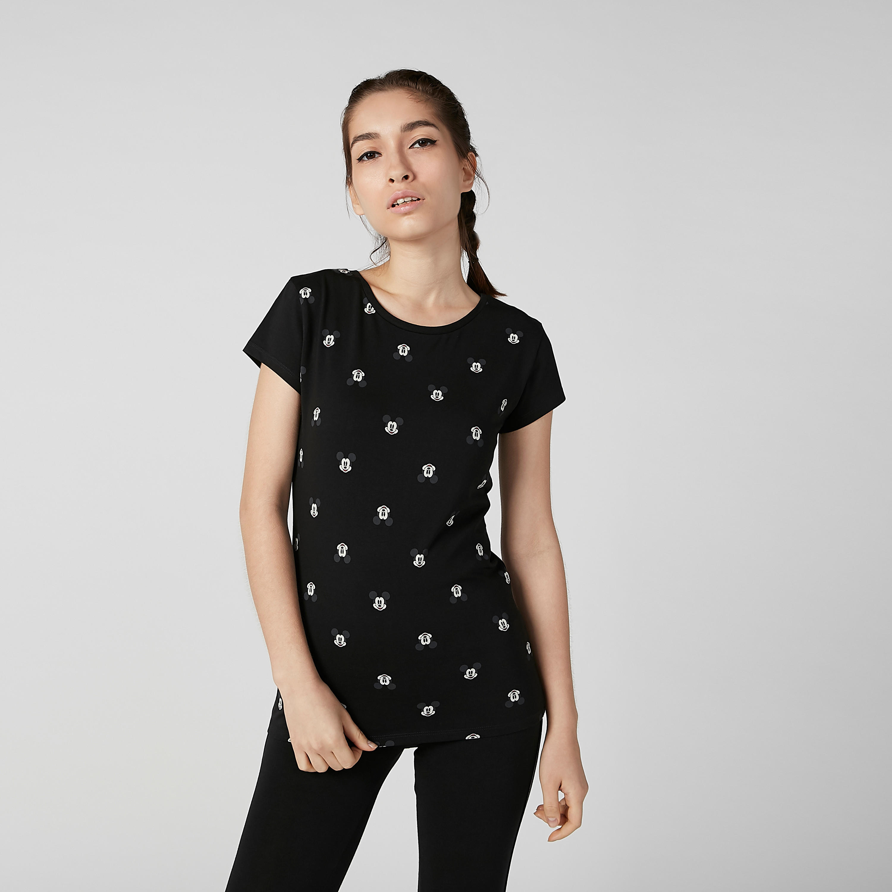 تيشيرت مستدام سليم بأكمام كاب وطبعات-women-clothing-tshirts-image-2