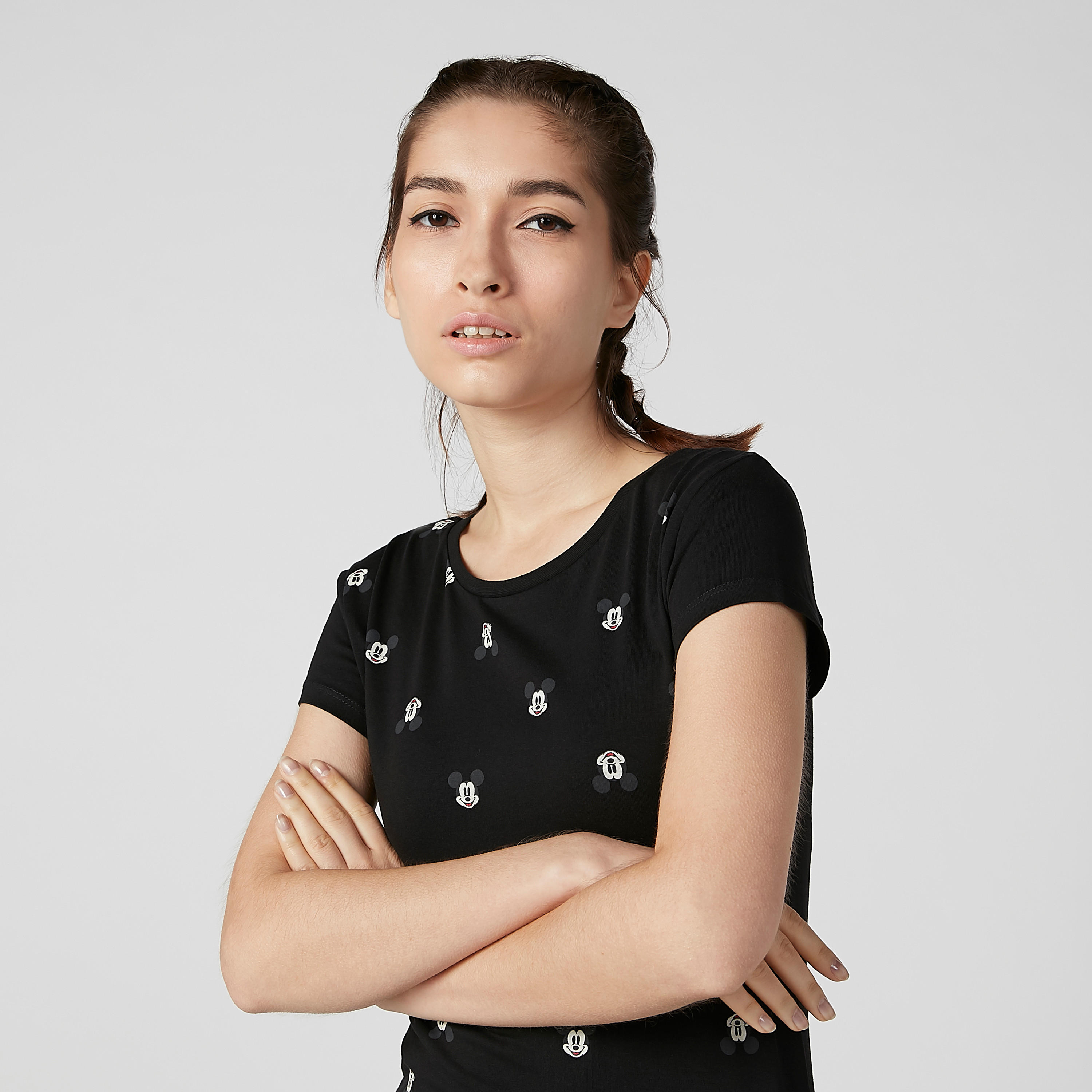 تيشيرت مستدام سليم بأكمام كاب وطبعات-women-clothing-tshirts-image-4