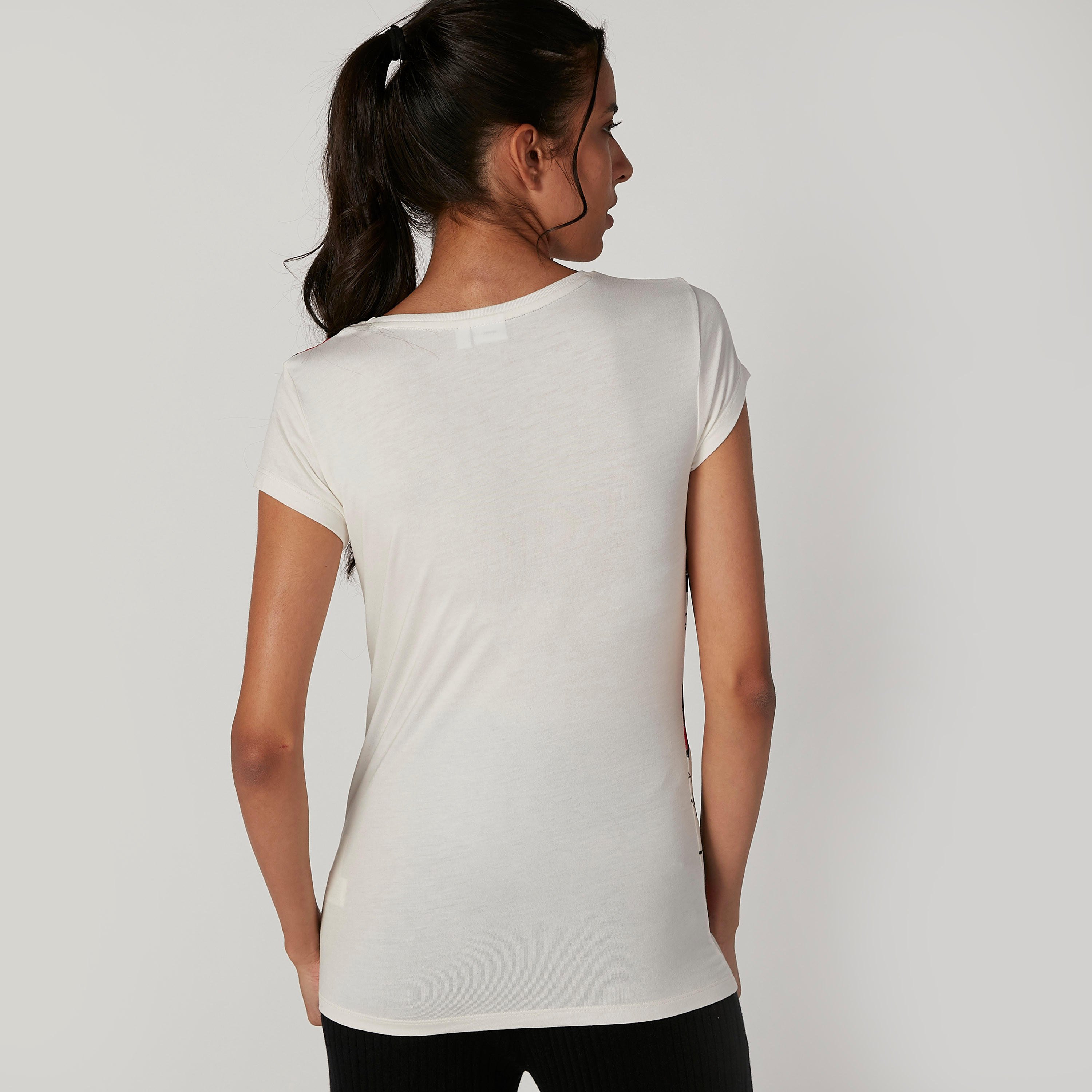 تيشيرت سكيني بأكمام كاب وطبعات ميني ماوس-women-clothing-tshirts-image-3