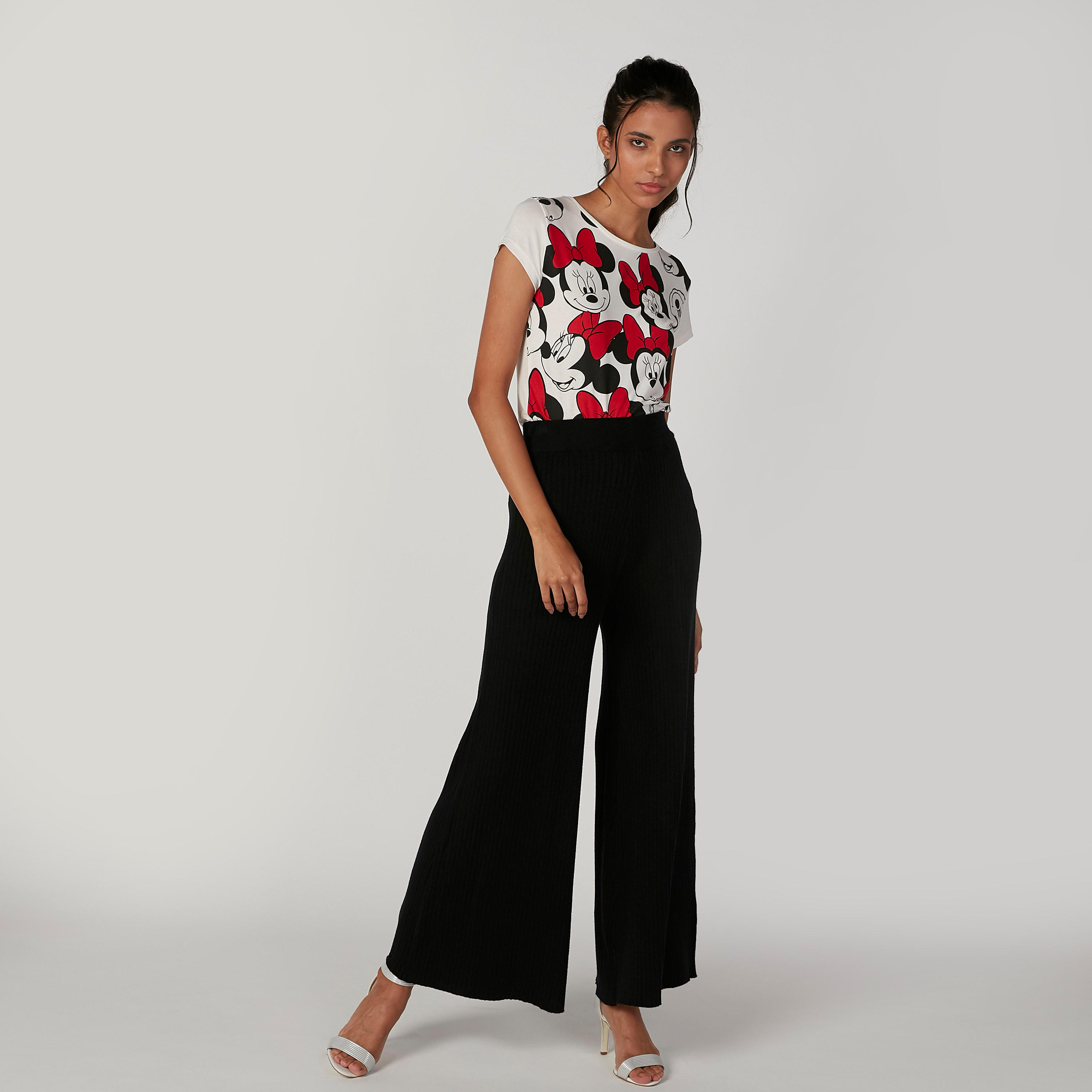 تيشيرت سكيني بأكمام كاب وطبعات ميني ماوس-women-clothing-tshirts-image-2