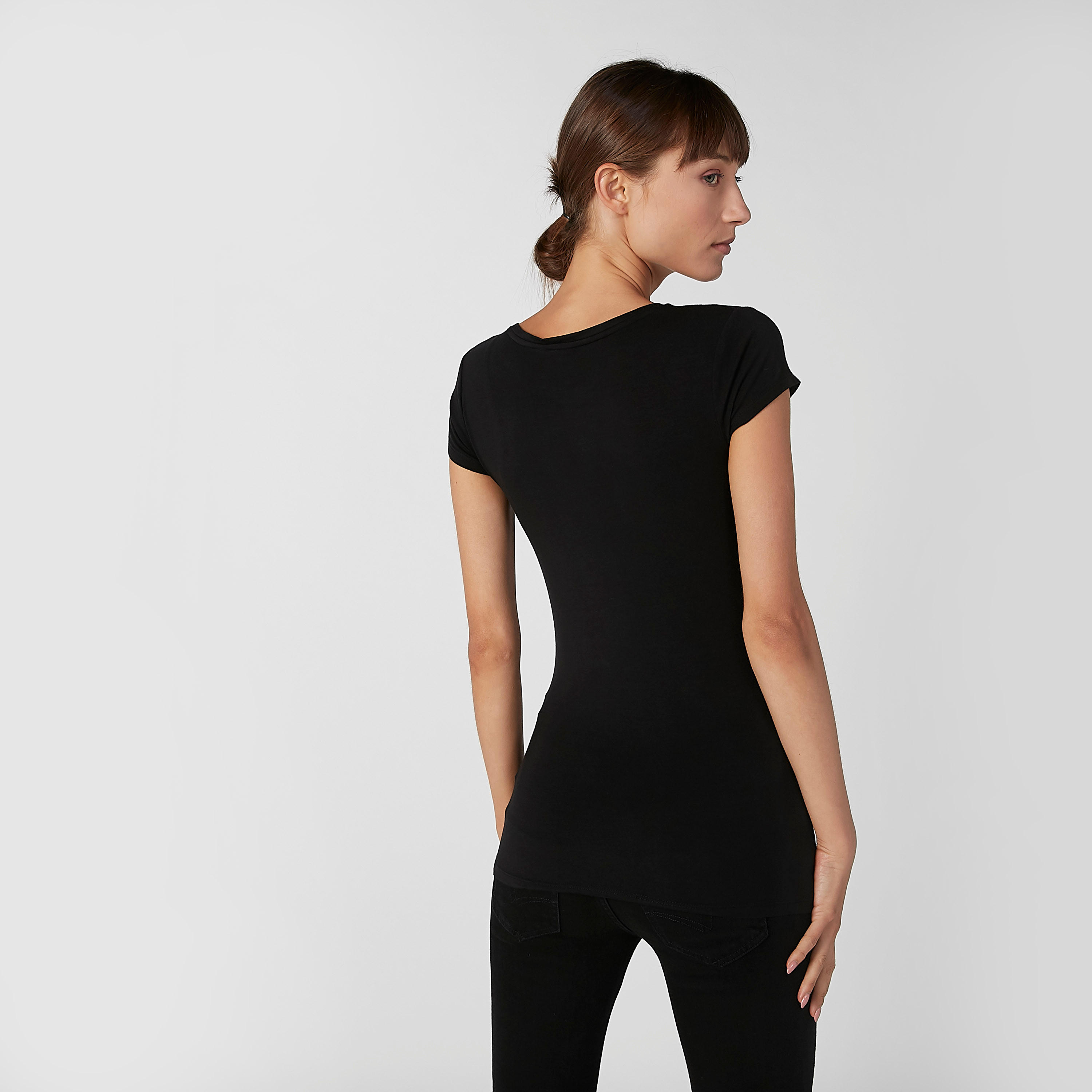 تيشيرت سكيني بأكمام قصيرة وطبعات هالو كيتي-women-clothing-tshirts-image-3
