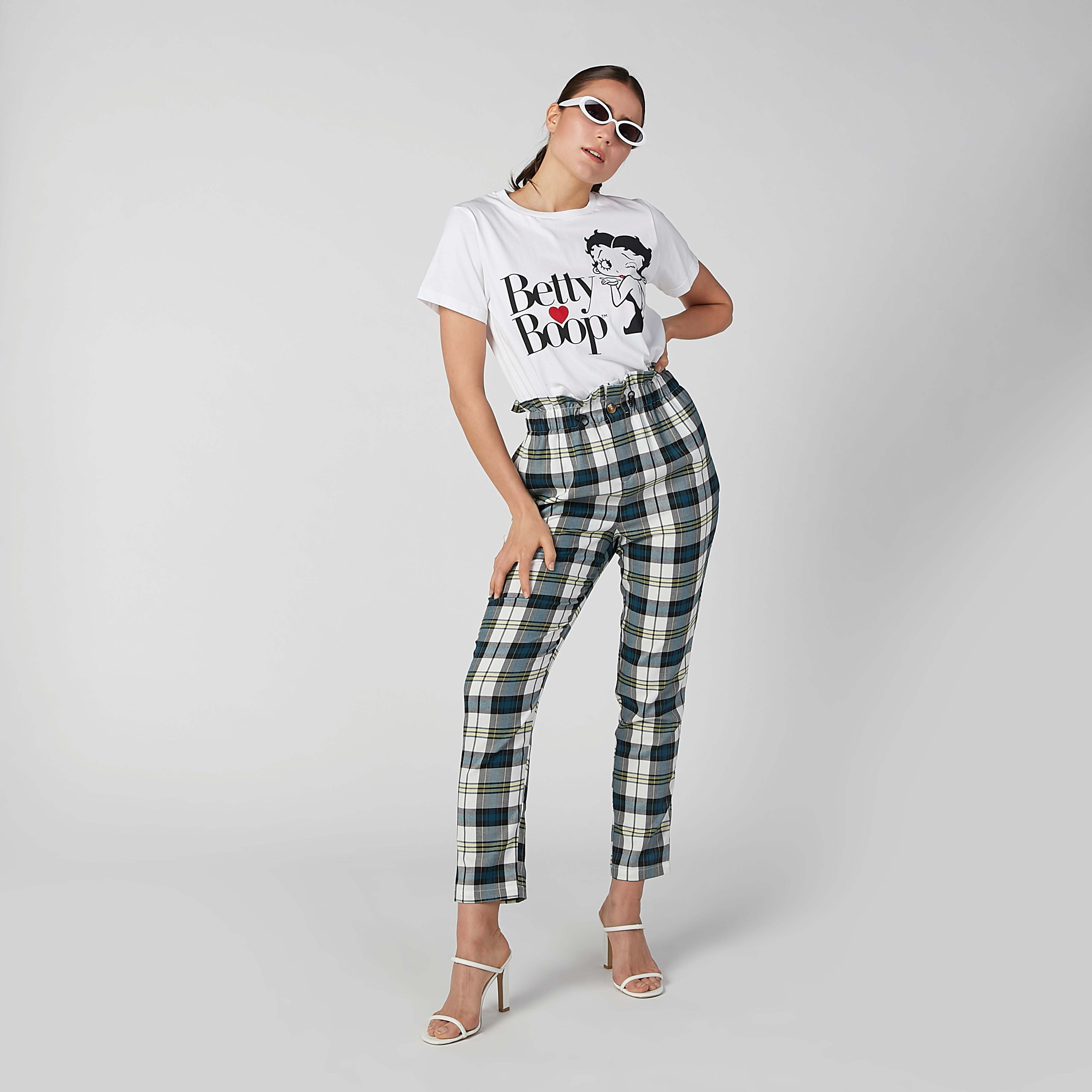 تيشيرت مستدام سليم بطبعات وياقة مستديرة -women-clothing-tshirts-image-1
